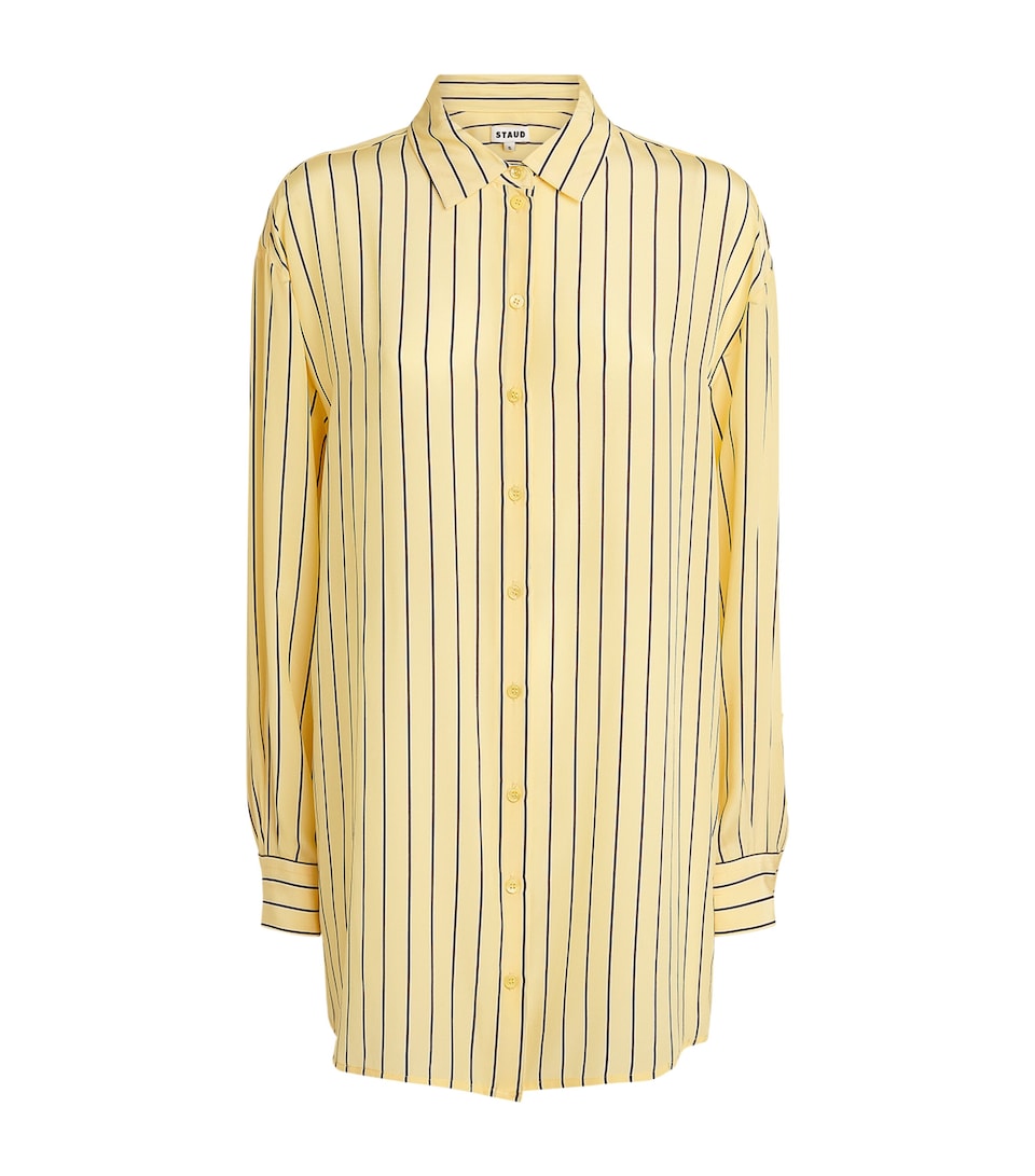 STAUD Silk Stripe Nolan Shirt Mons Monday