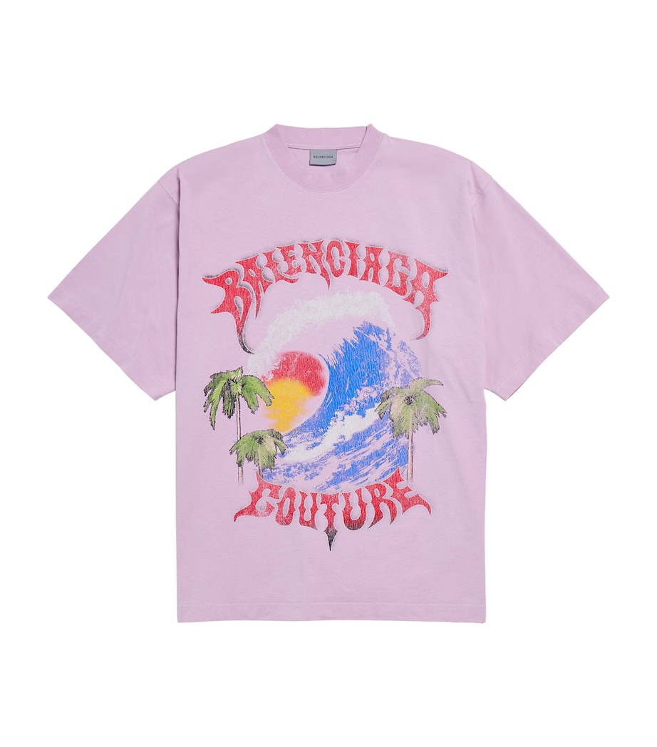 Balenciaga Womens Cotton Vintage Surfer T-Shirt Image 1