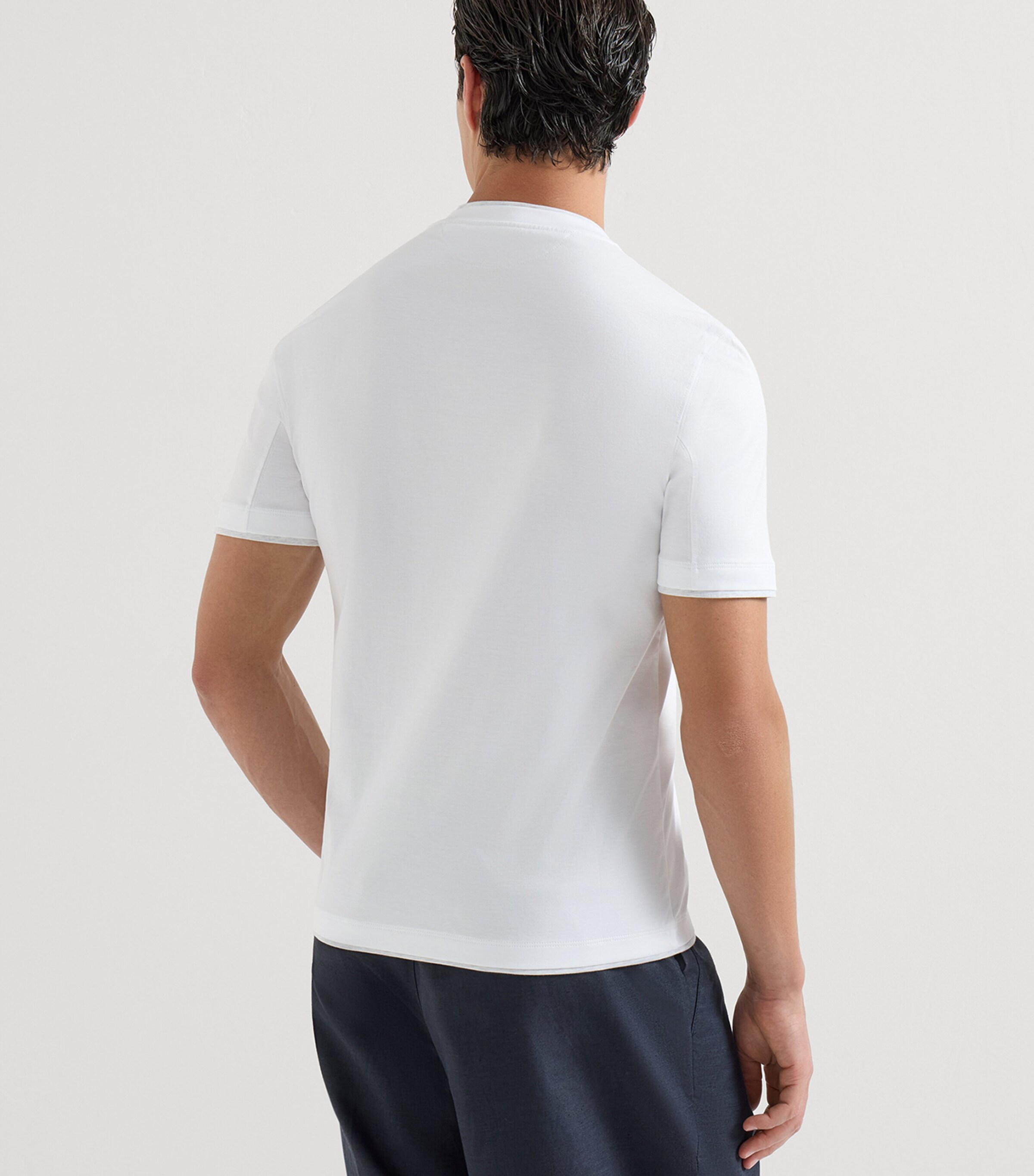 Brunello Cucinelli Mens Cotton Jersey Faux-Layered T-Shirt Image 5