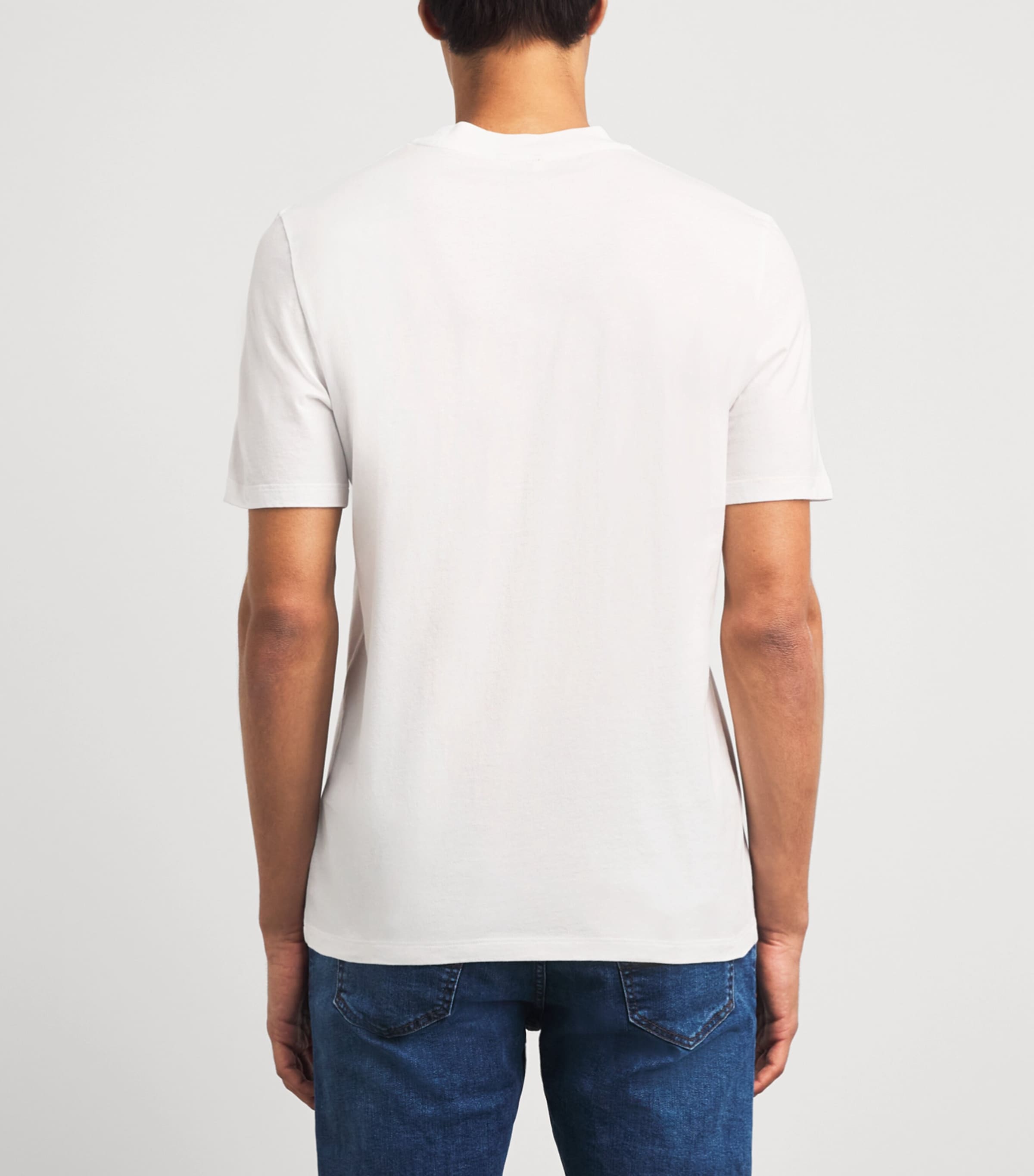 Jacob Cohën Mens Cotton Emblem Logo T-Shirt Optical White Image 5