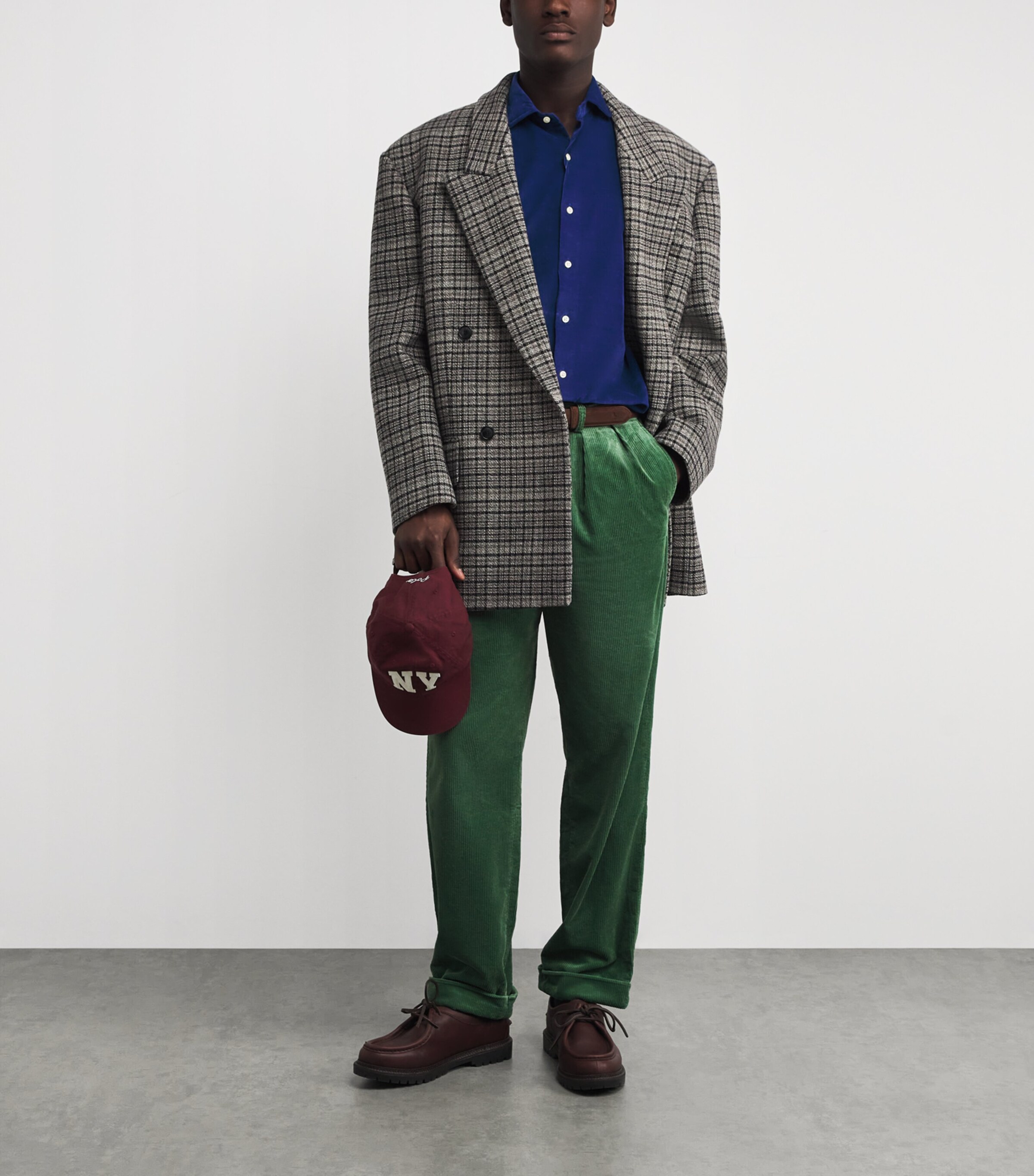 Cotton Corduroy Logo Shirt NAVY Image 2