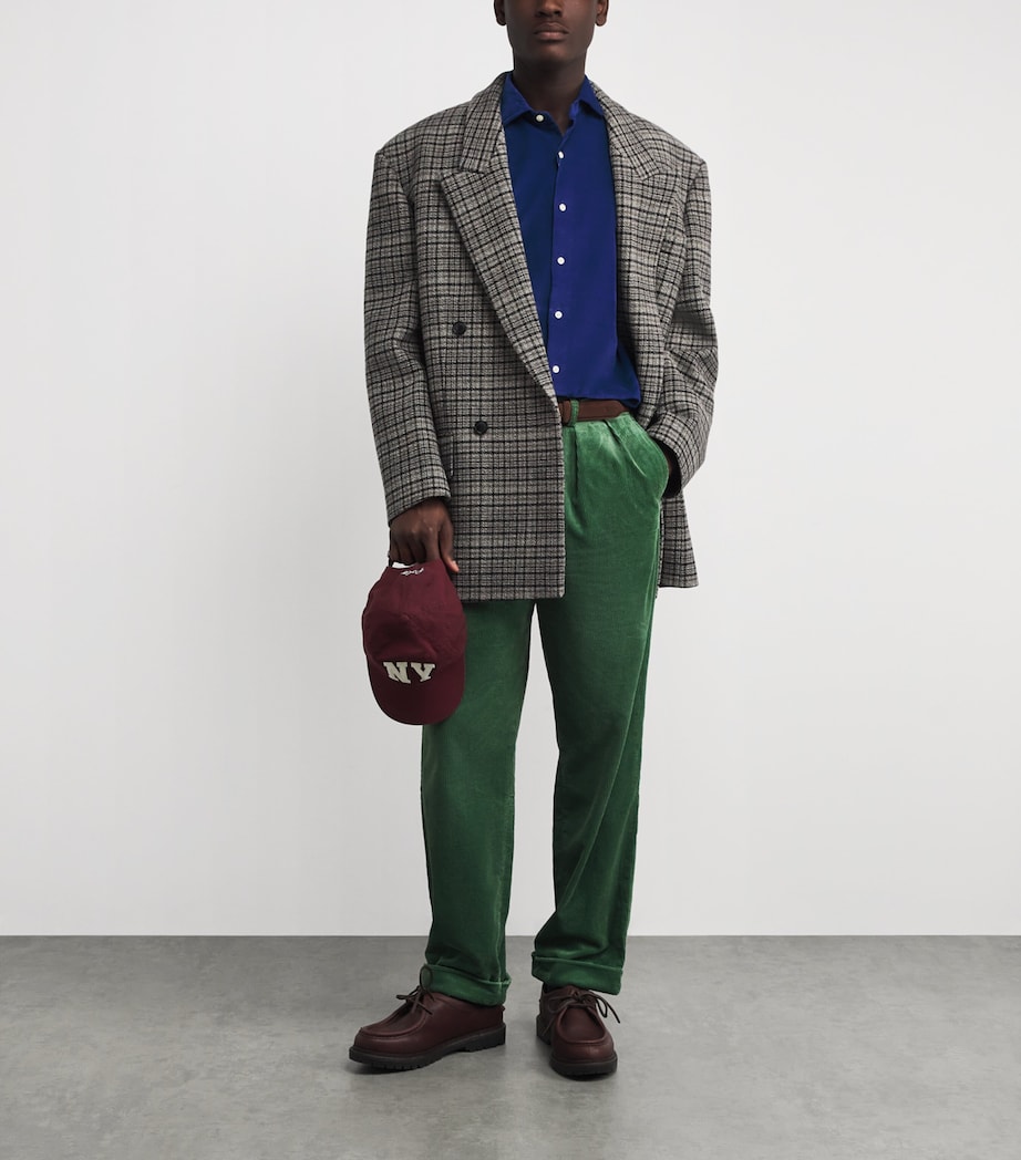 Cotton Corduroy Logo Shirt NAVY Image 2