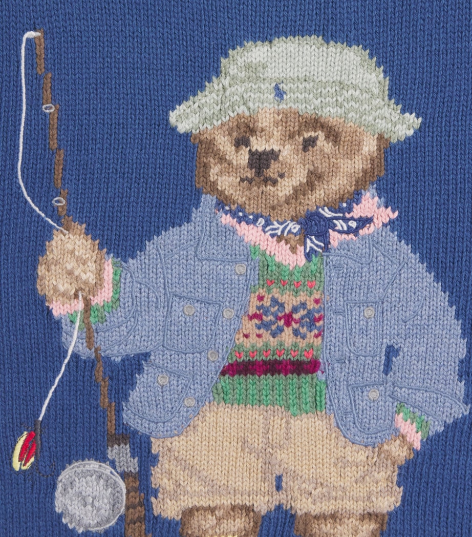 Ralph Lauren Kids Polo Bear Sweater (2-7 Years) Old Royal Image 3