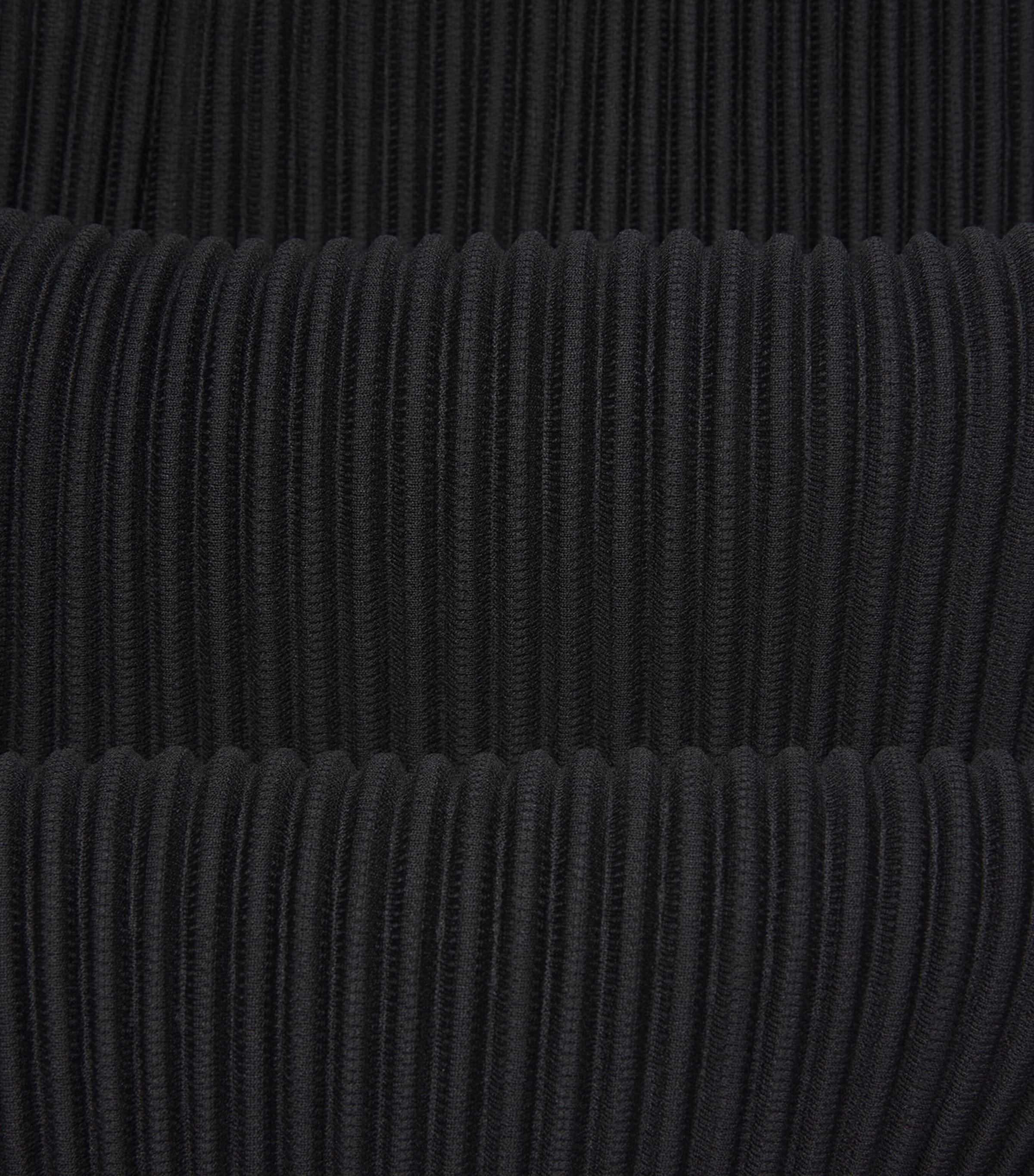 Pleated Straight Trousers 15-BLACK Image 5