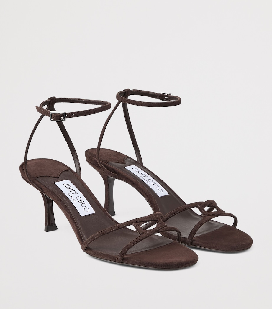 Leo 1998 65 Leather Heeled Sandals CHOCOLATE Image 6