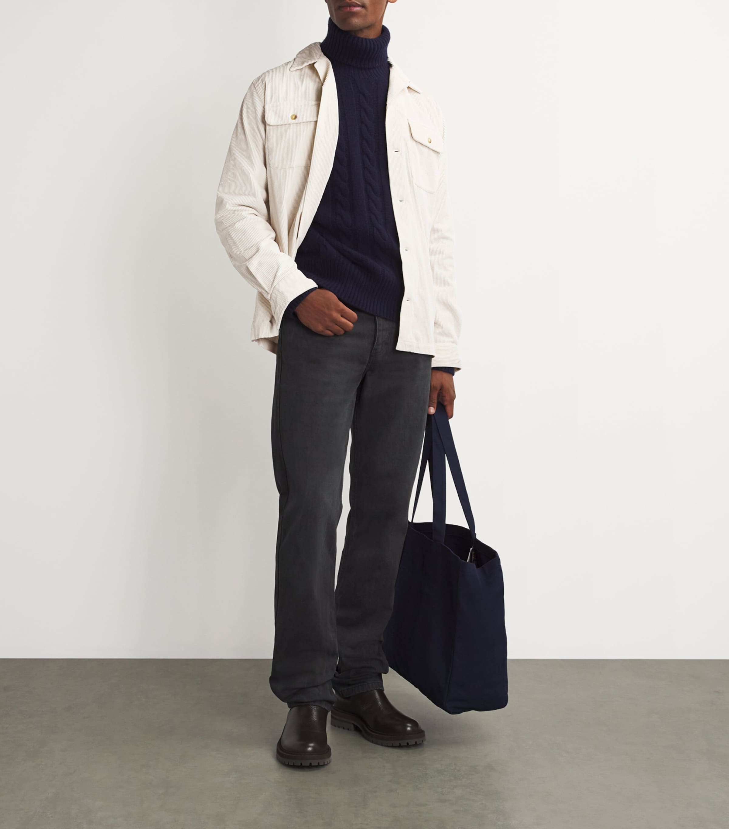 Polo Ralph Lauren Mens Corduroy Shirt Natural Image 2