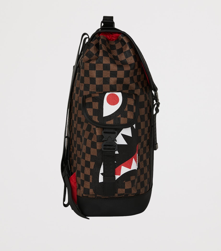 Embossed Check Monte Carlo Backpack BROWN Image 3