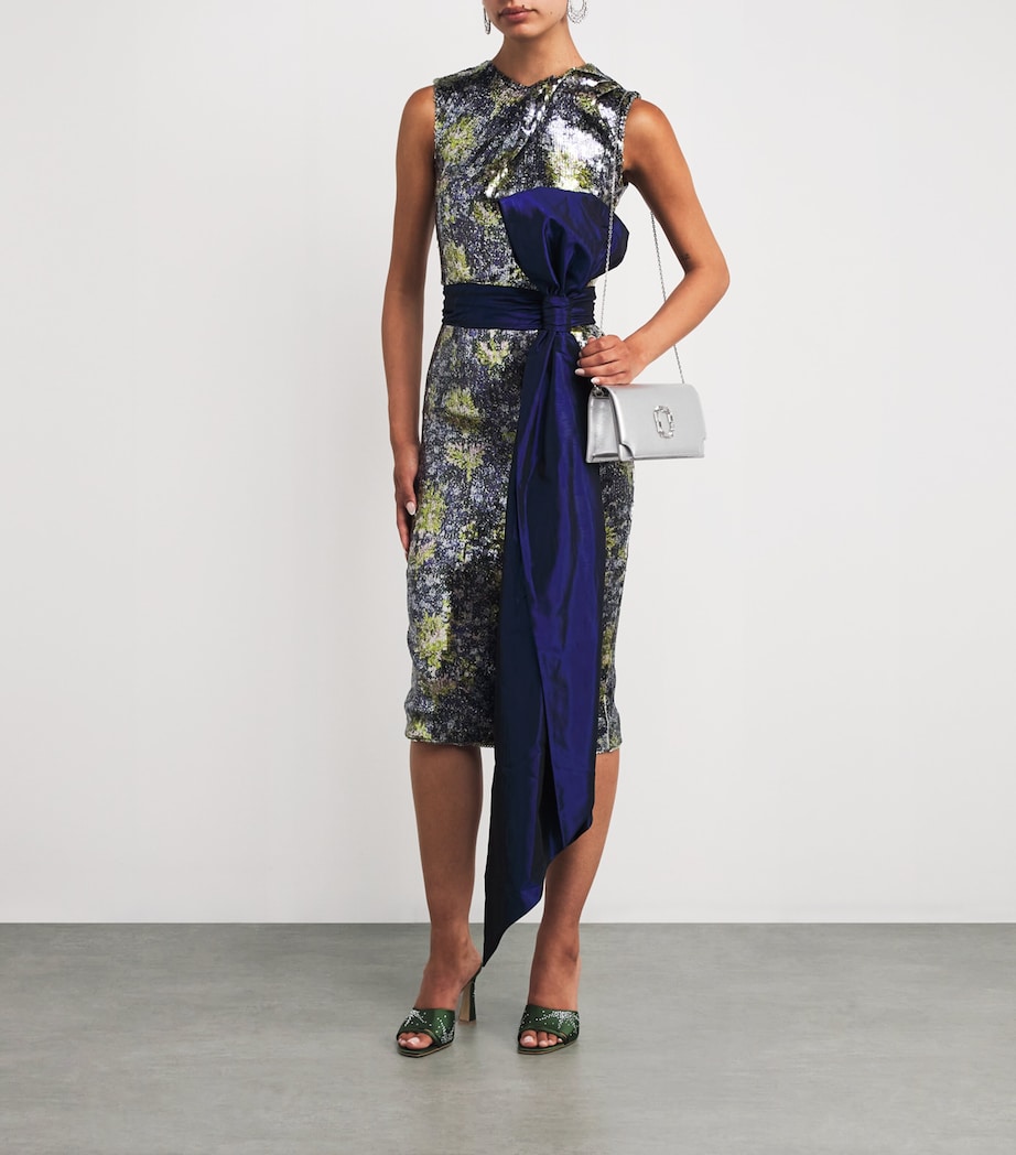 Leather Vivien Clutch Bag SILVER Image 2