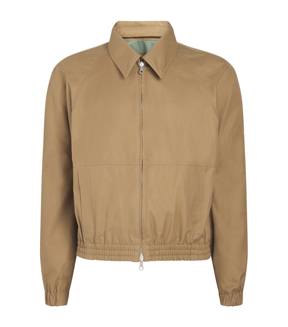 DRIES VAN NOTEN Mens Twill Bomber Jacket Camel Image 1