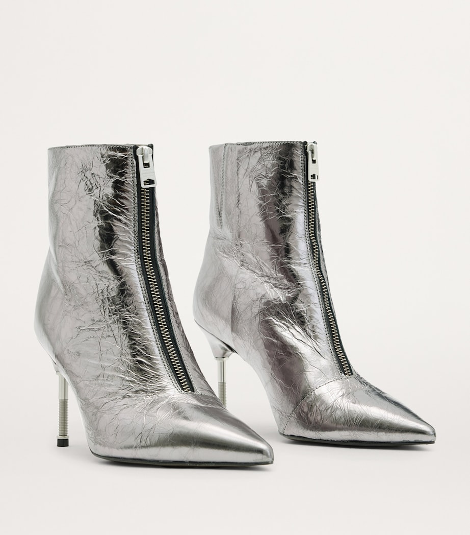 Metallic Leather Natasha Boot 52 GUNMETAL GREY Image 2