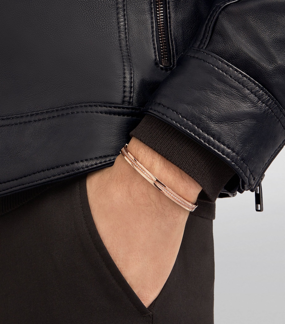 Rose Gold and Diamond B.zero1 Bangle PINK GOLD Image 3