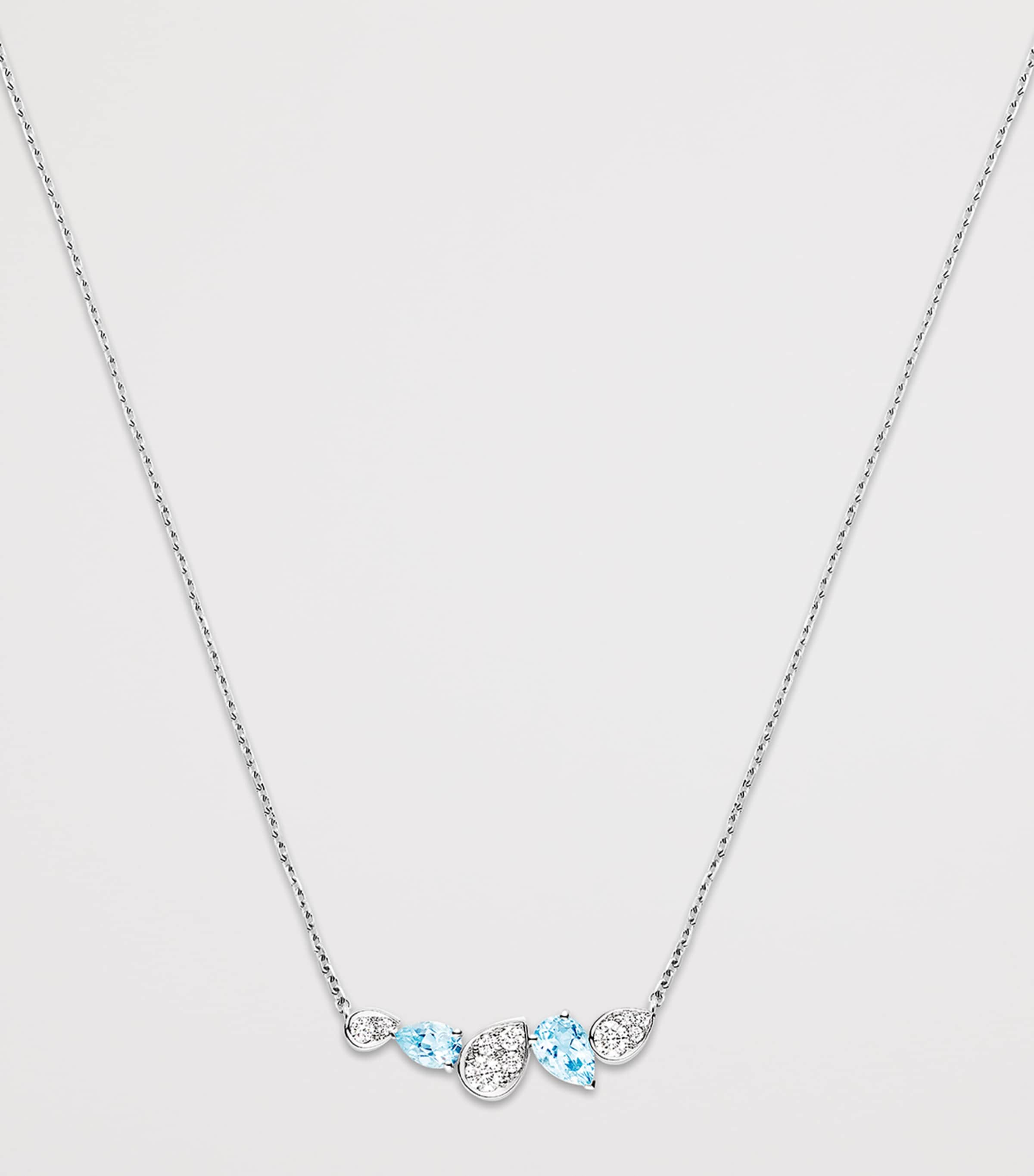 Chaumet White Gold, Diamond and Aquamarine Joséphine Ronde d'Aigrettes Necklace White Gold Image 2