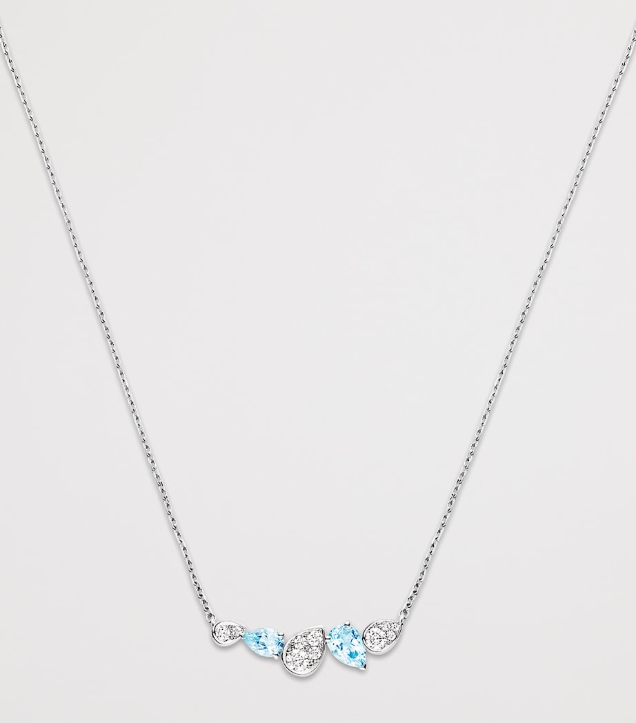 Chaumet White Gold, Diamond and Aquamarine Joséphine Ronde d'Aigrettes Necklace White Gold Image 2