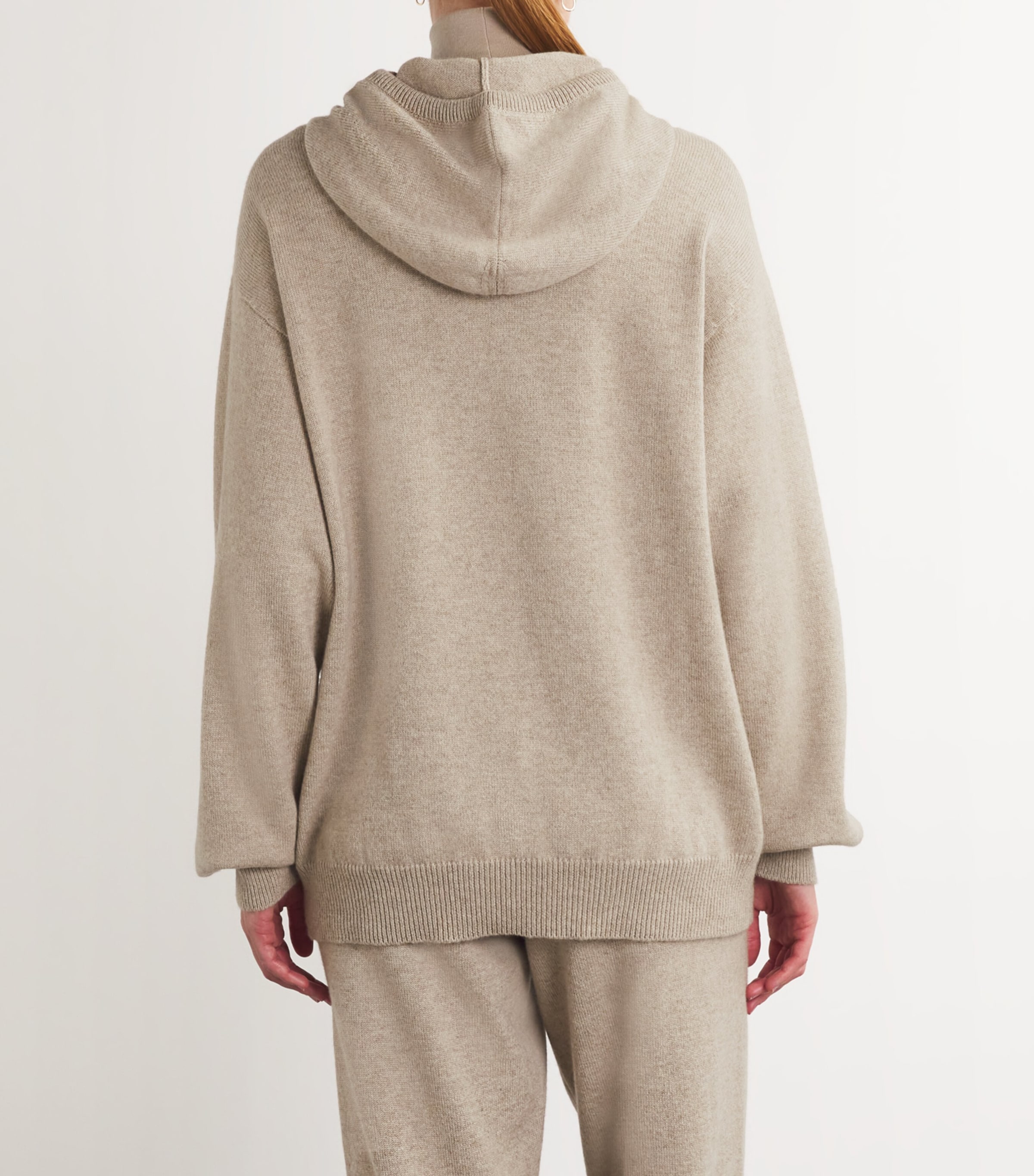 Harrods Beige Cashmere Hoodie | Harrods UK