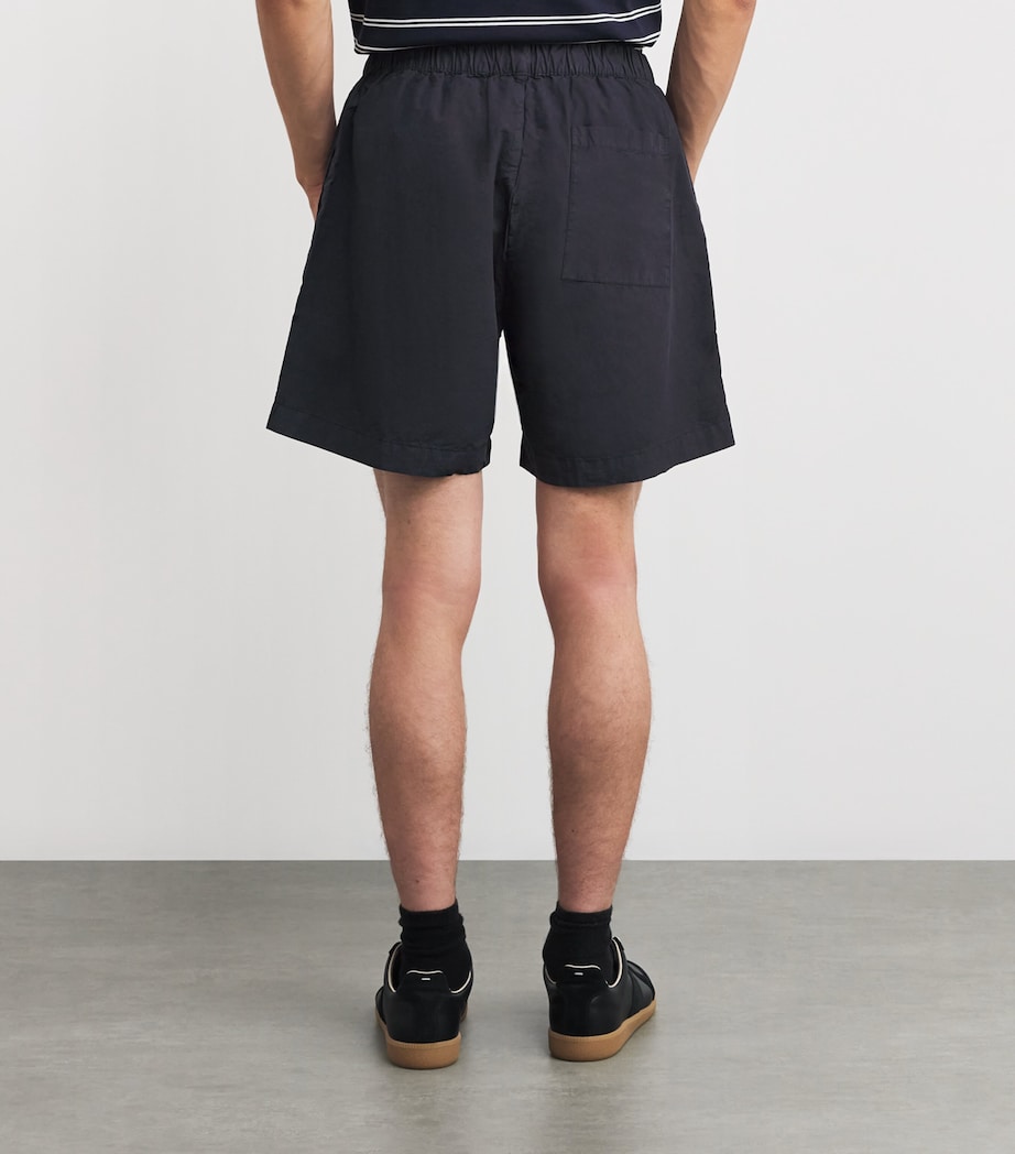 Cotton-Lyocell Drawstring Shorts DARK NAVY Image 4