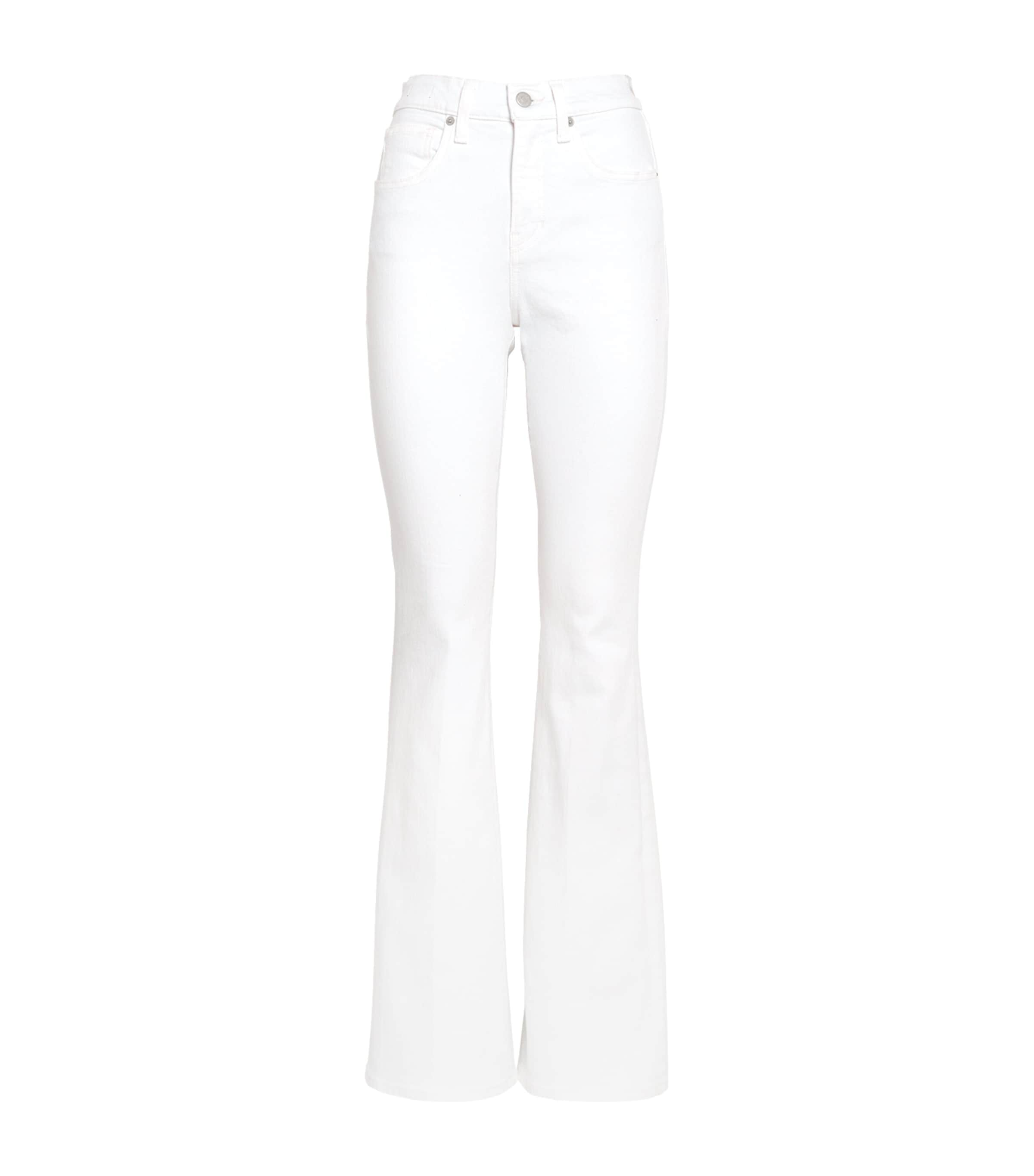 Shop Veronica Beard Beverly High-rise Skinny Flared Jeans In White