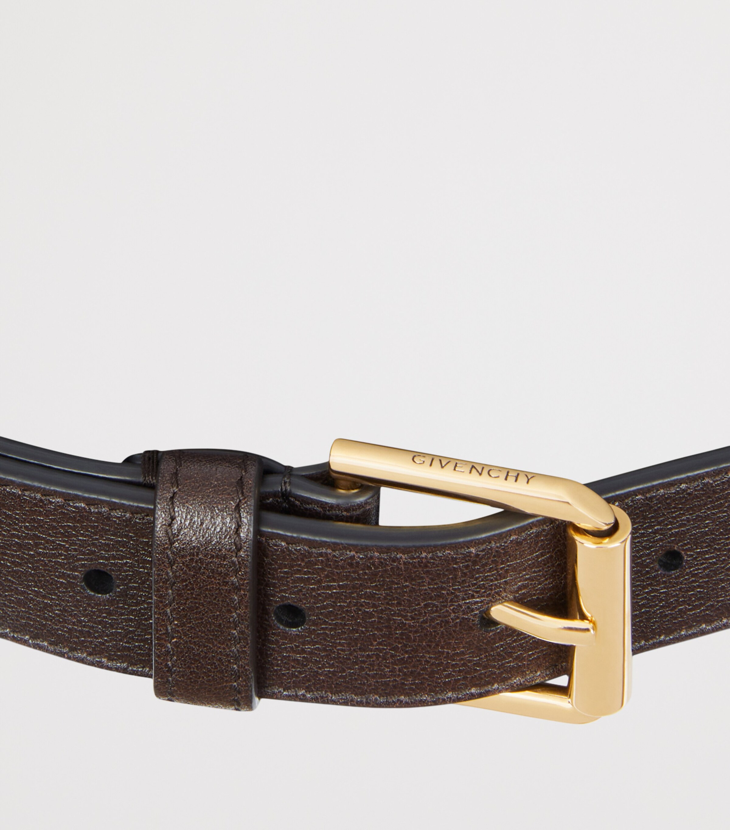 Leather Voyou Belt CHOCOLATE Image 4