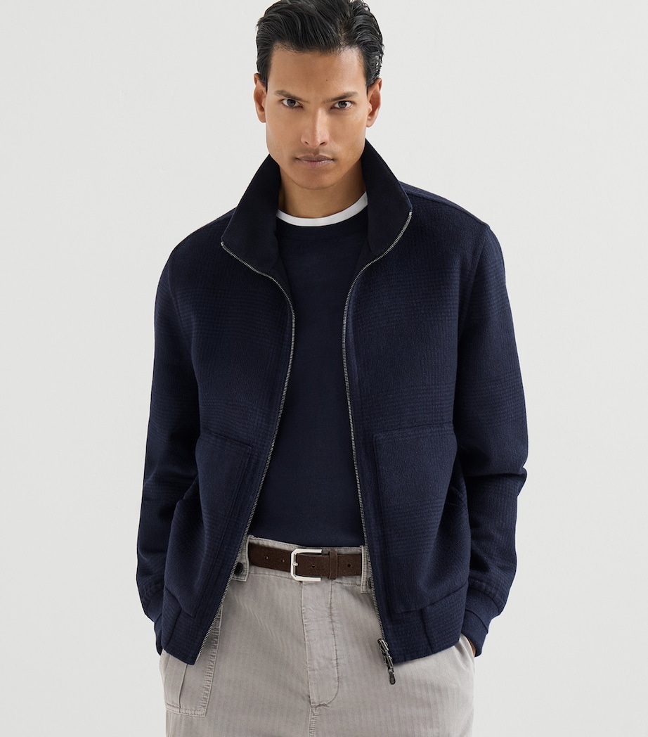 Brunello Cucinelli Mens Cashmere-Silk Crew-Neck Sweater Image 4