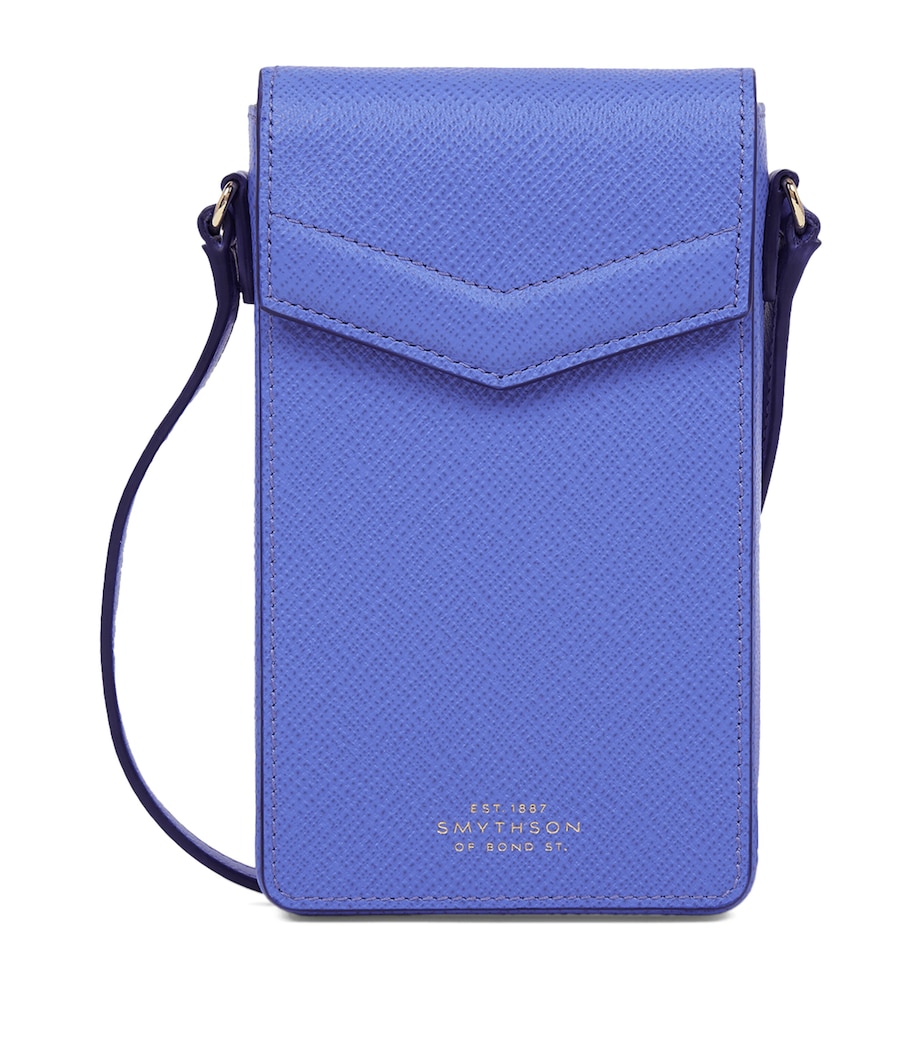 Smythson Calfskin Panama Envelope Phone Case U Violet Image 1