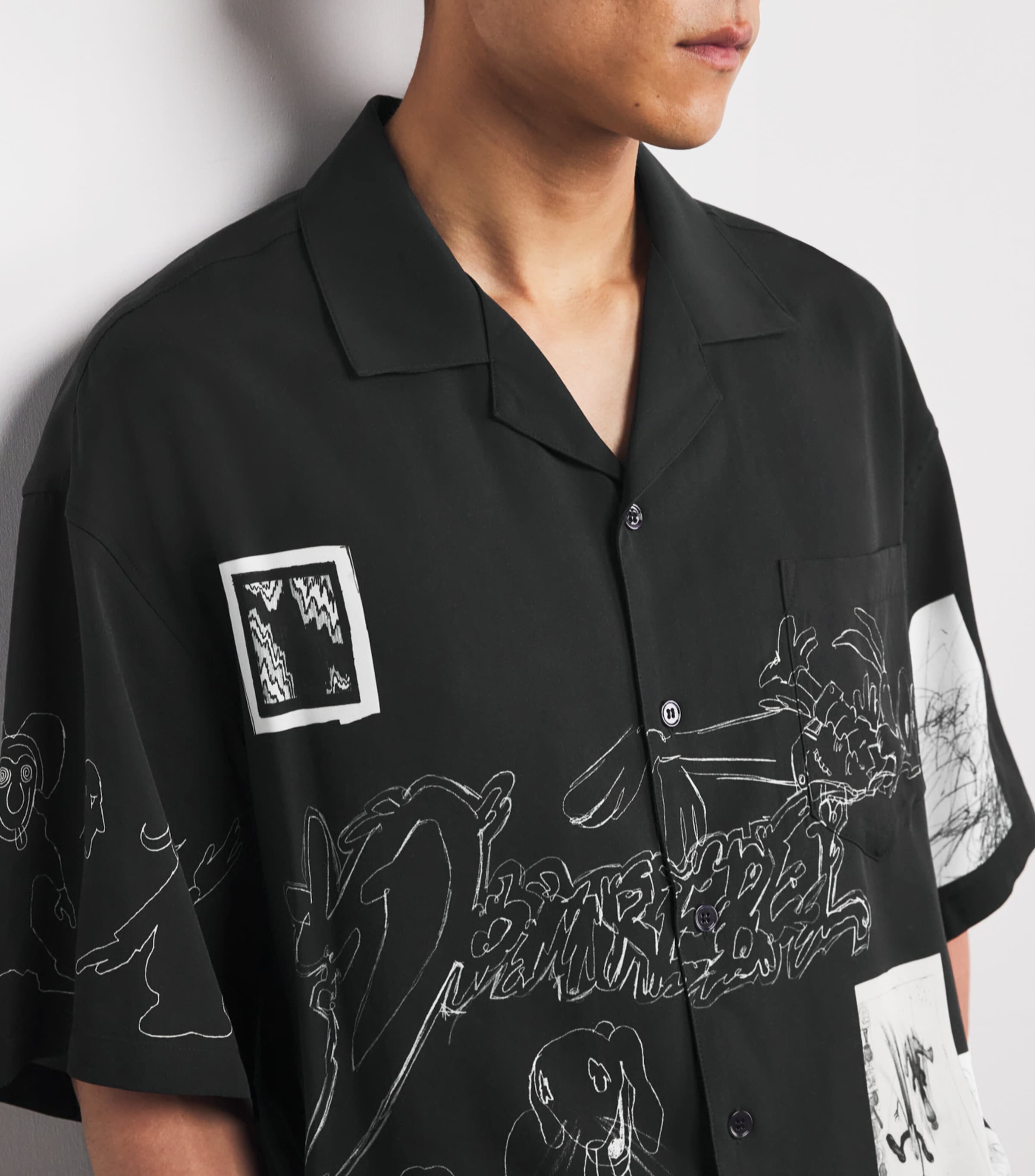 Cotton Assemblage Shirt BLACK Image 6
