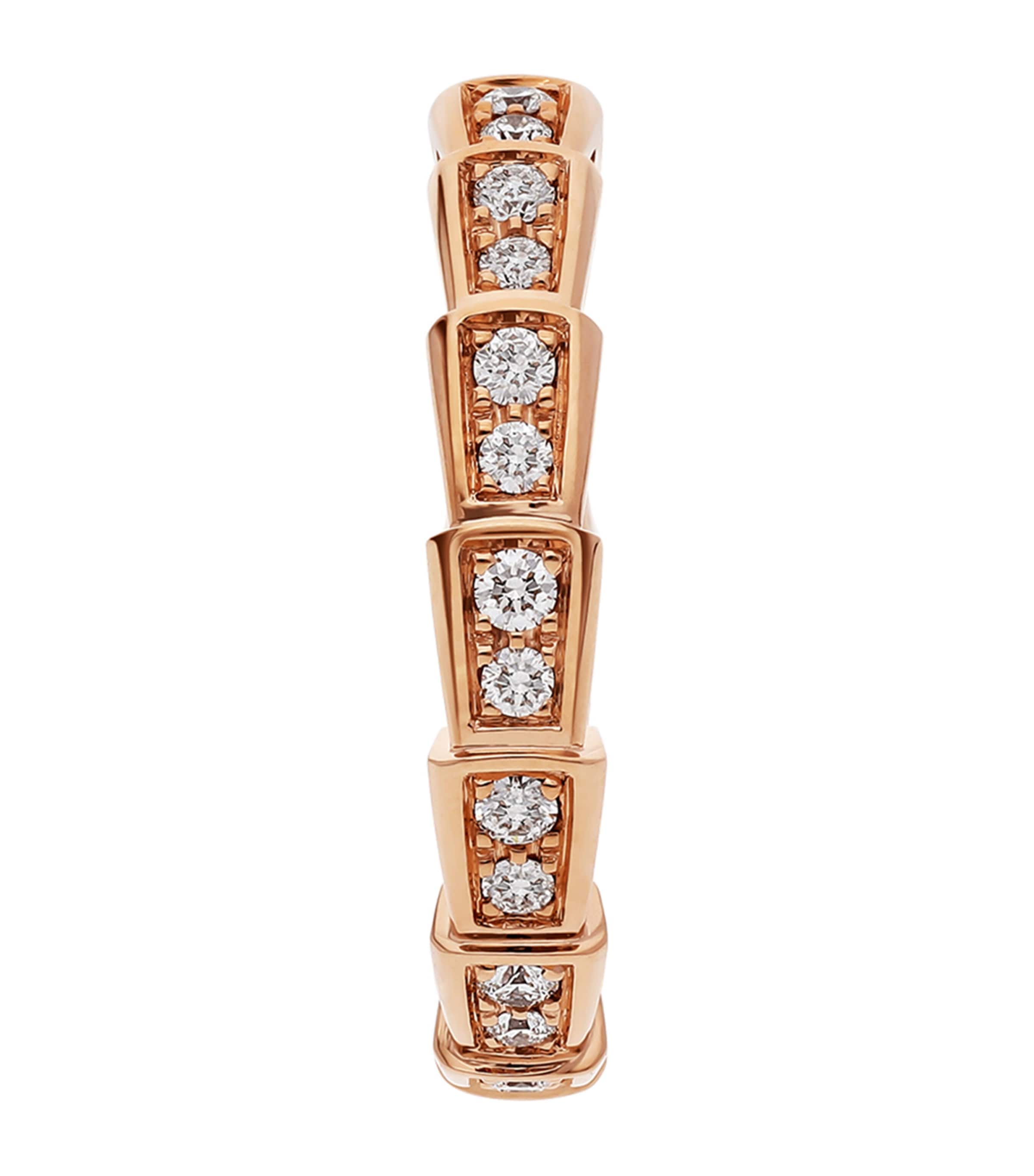 Rose Gold and Diamond Serpenti Viper Ring PINK GOLD Image 2