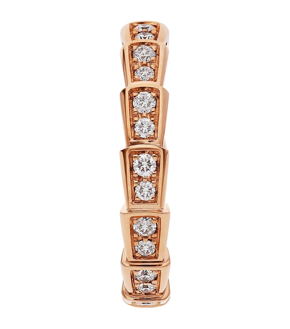 Rose Gold and Diamond Serpenti Viper Ring PINK GOLD Image 2