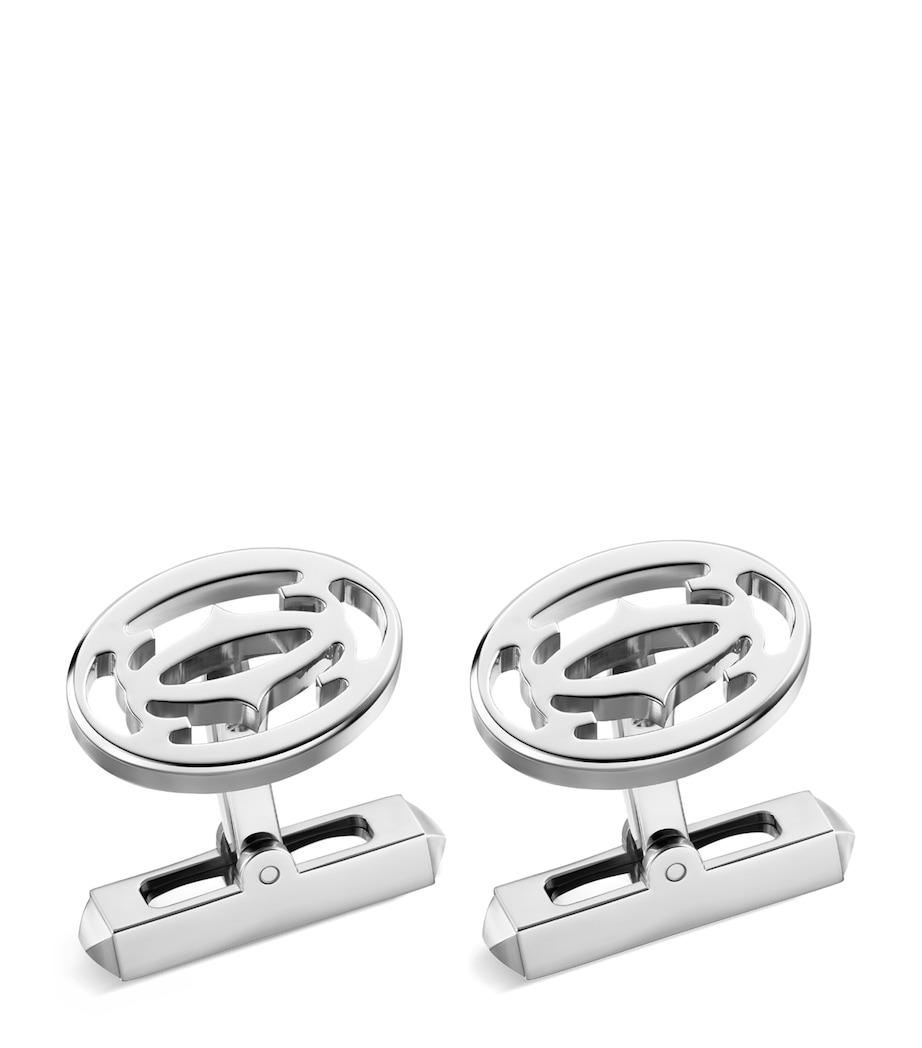 Sterling Silver Double C de Cartier Cufflinks STERLING SILVER Image 1