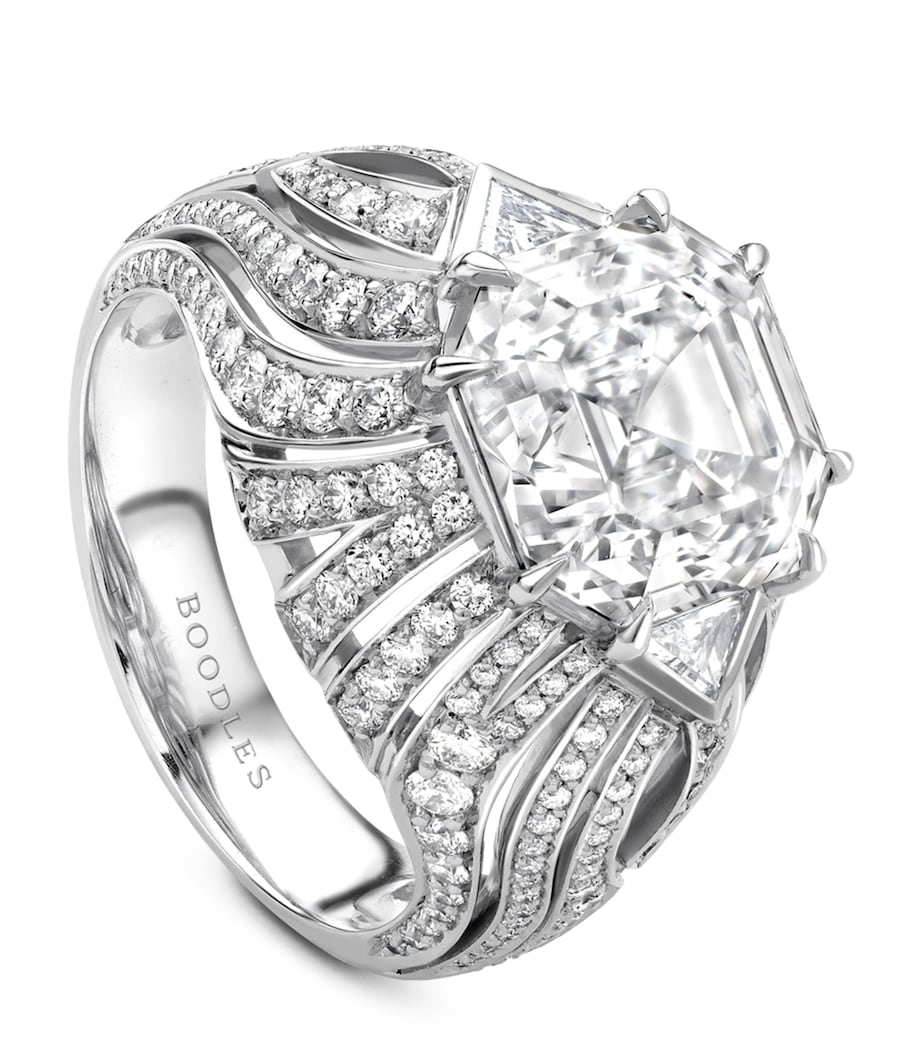 Platinum and Diamond Victoria Falls Inside Africa Ring PLATINUM Image 1