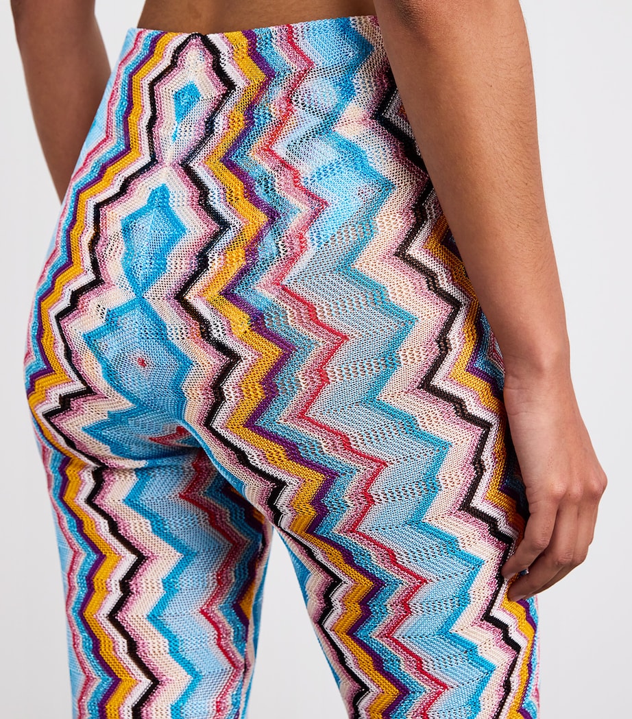 Classic Zigzag Wide-Leg Trousers S72LG MULTICOLOR Image 6
