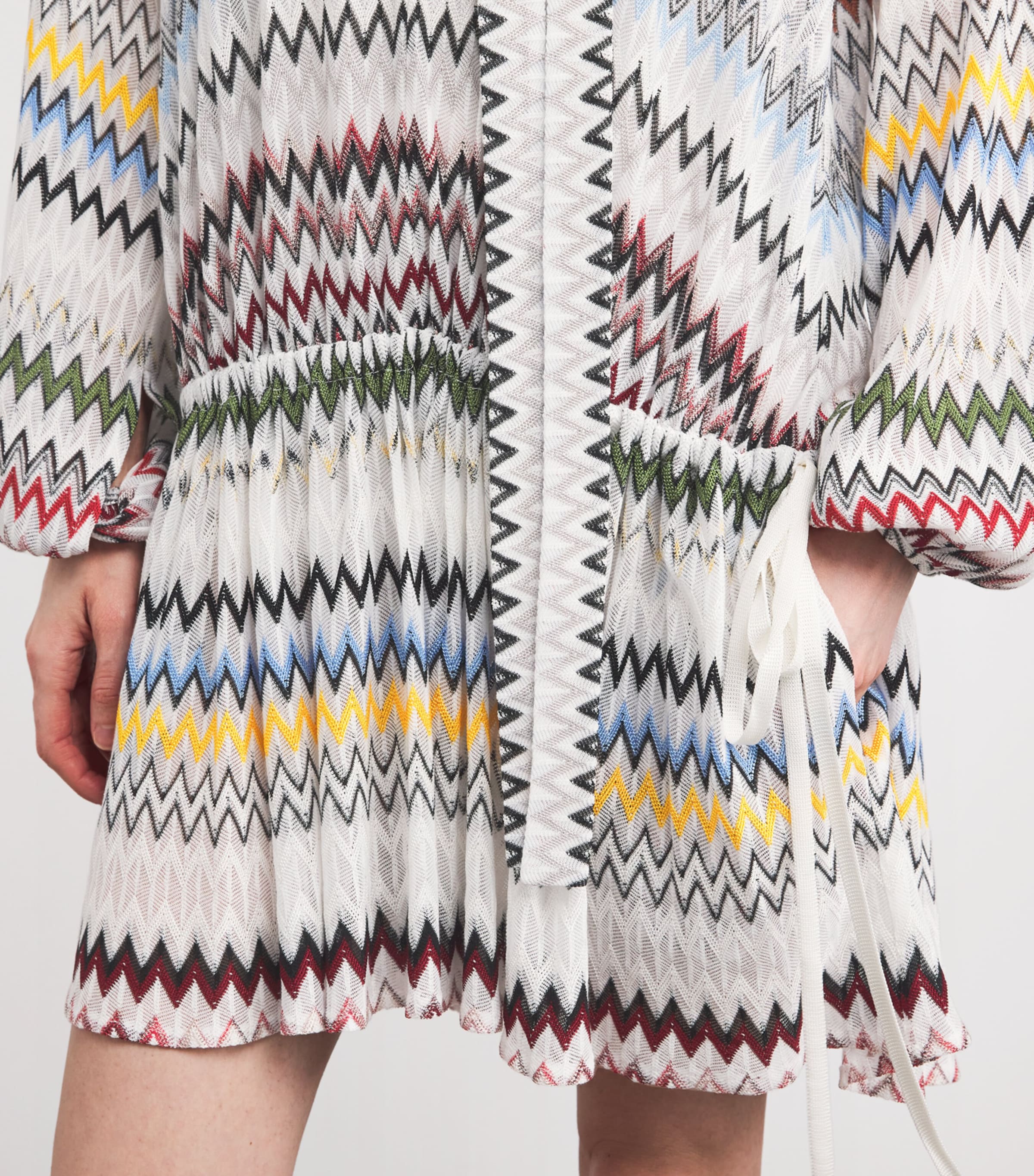 Chevron Tunic Mini Dress S01K2 MULTI W WHITE Image 6