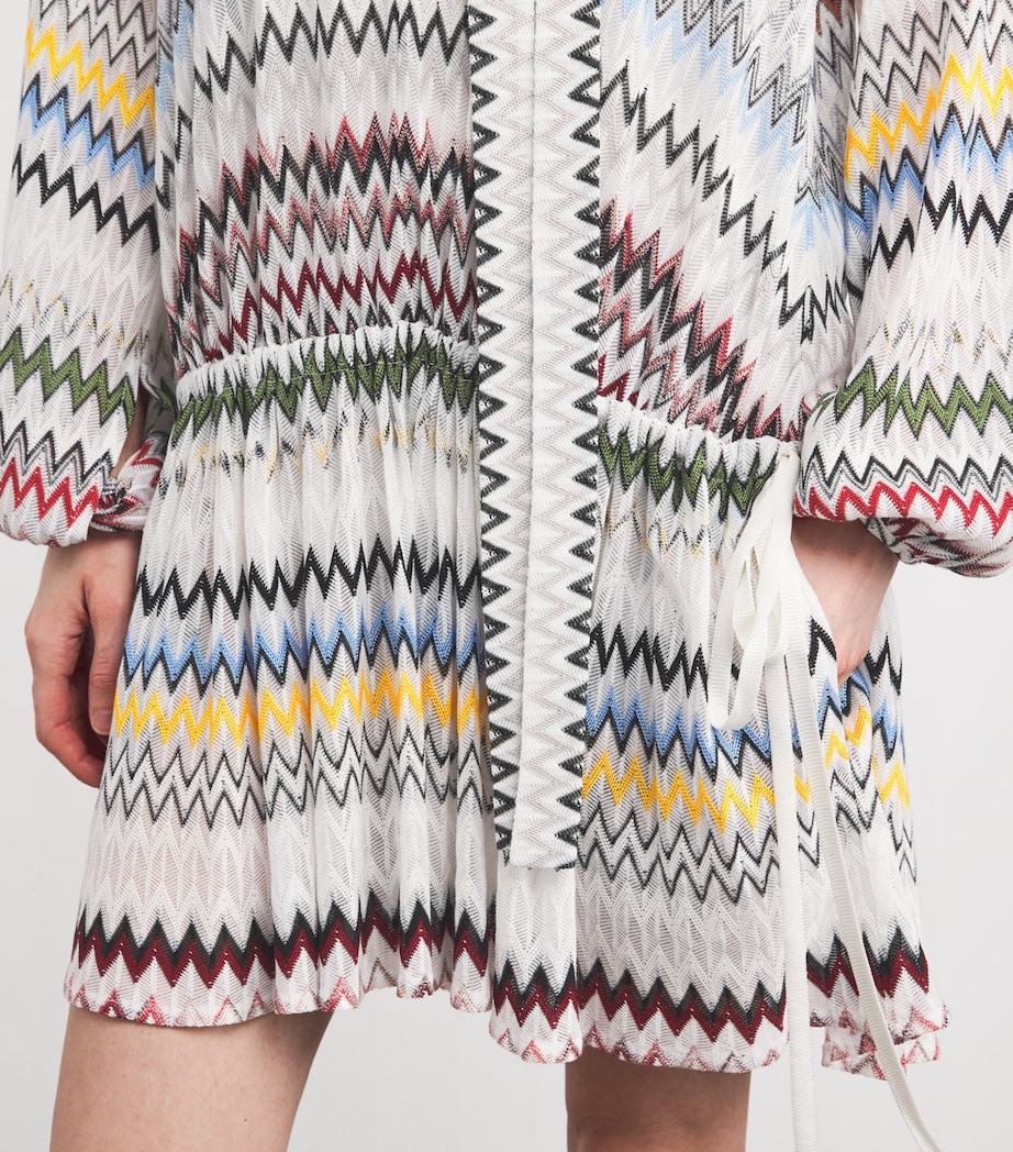 Chevron Tunic Mini Dress S01K2 MULTI W WHITE Image 6