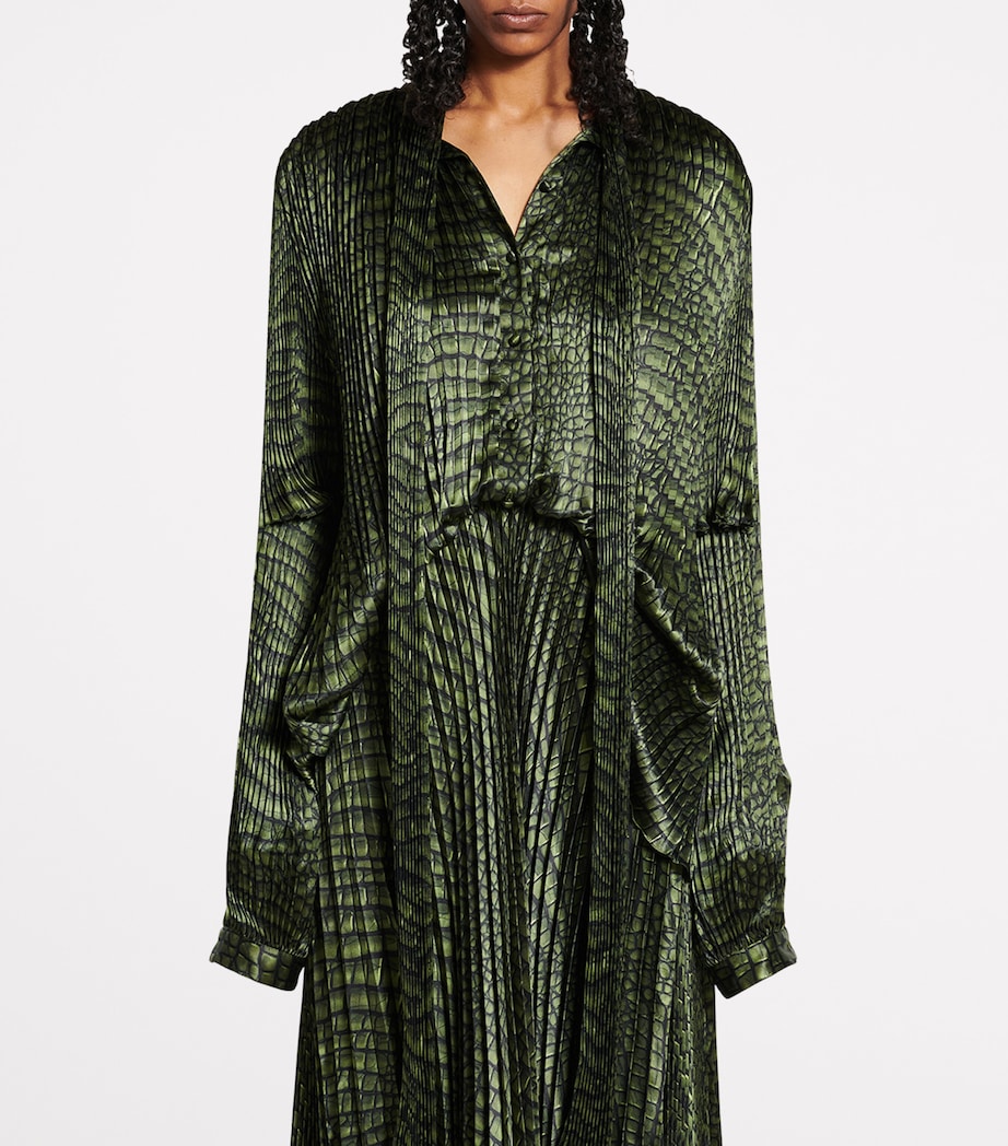 Balenciaga Layered Pleated Midi Dress Image 6