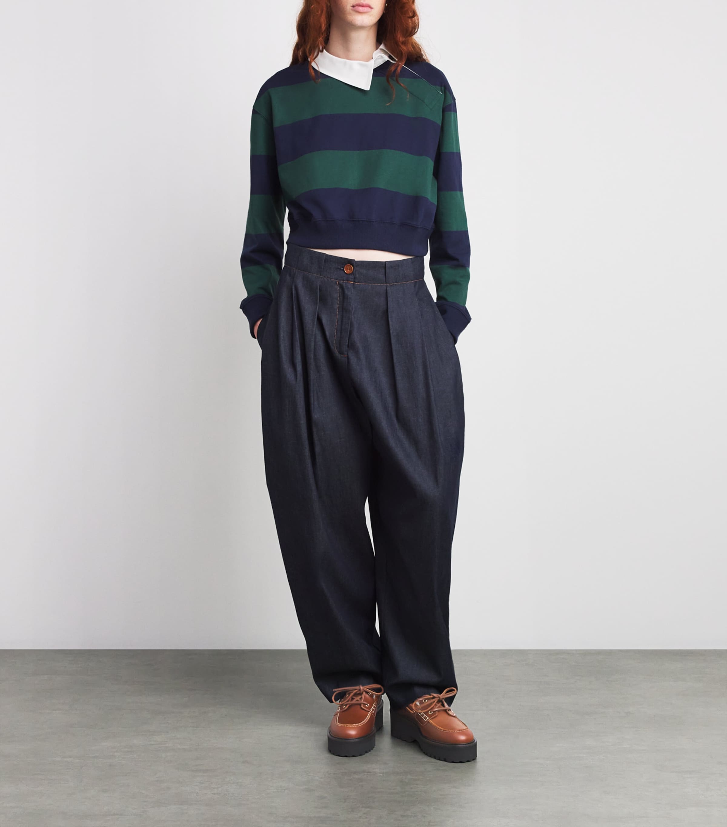 Leather Boat Shoes BROWN Image 6