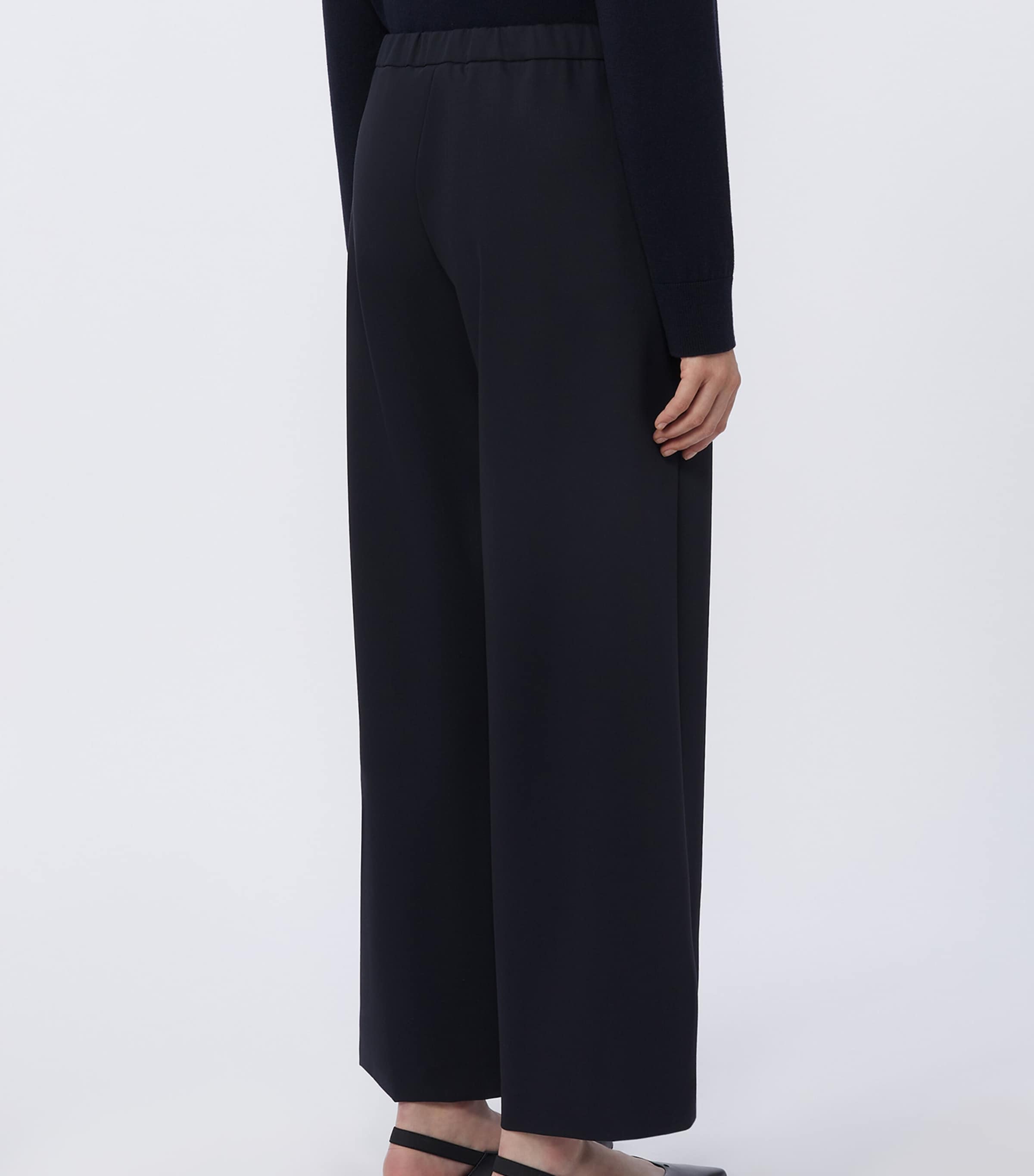 Max Mara Womens Wool Gabardine Cropped Trousers Ultramarine Image 4