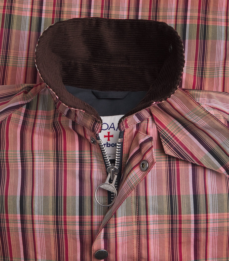 Barbour Mens x NOAH Madras Bedale Jacket Noah Madras Pink Image 5