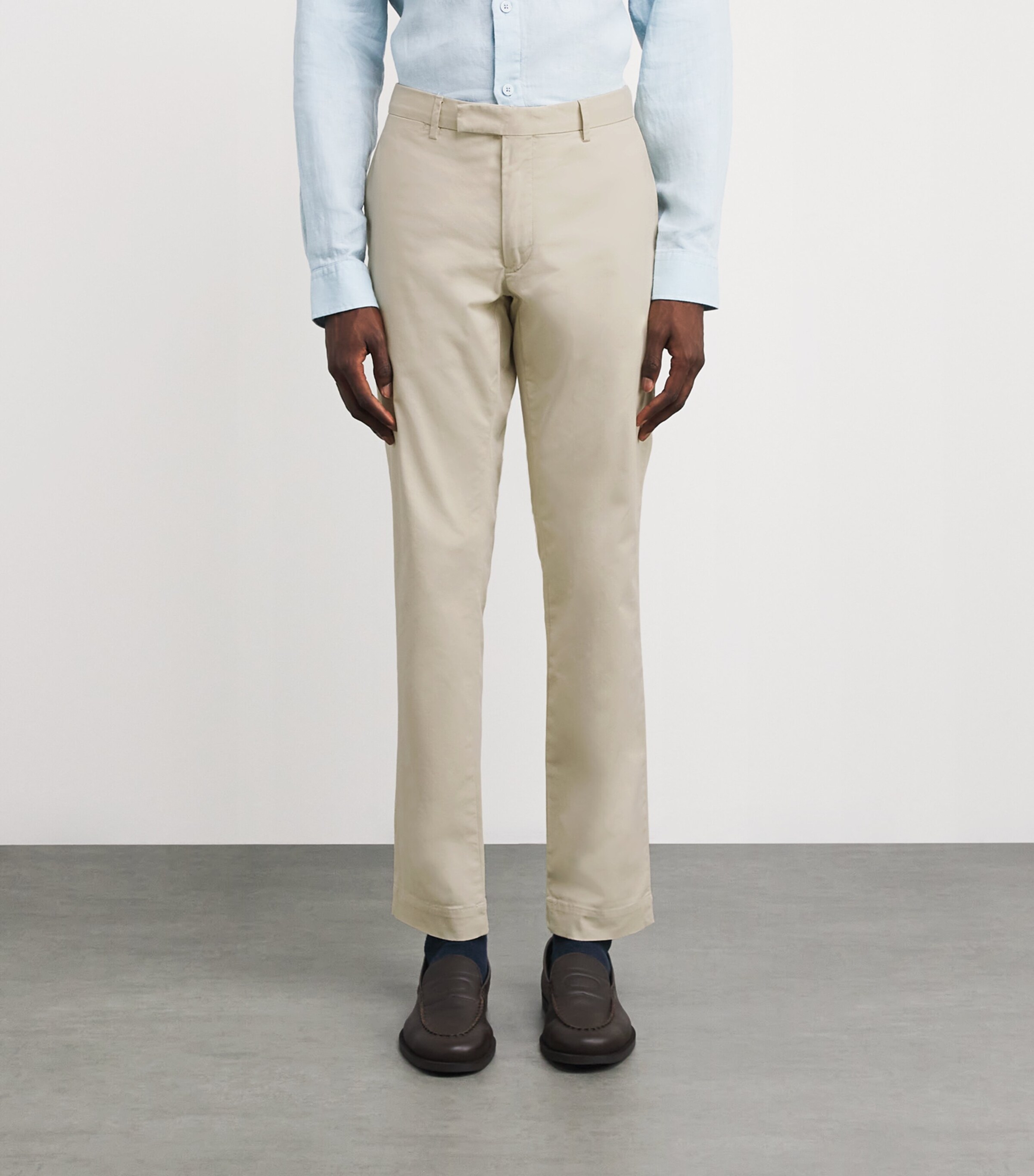 Stretch-Cotton Slim Chinos BASIC SAND Image 9