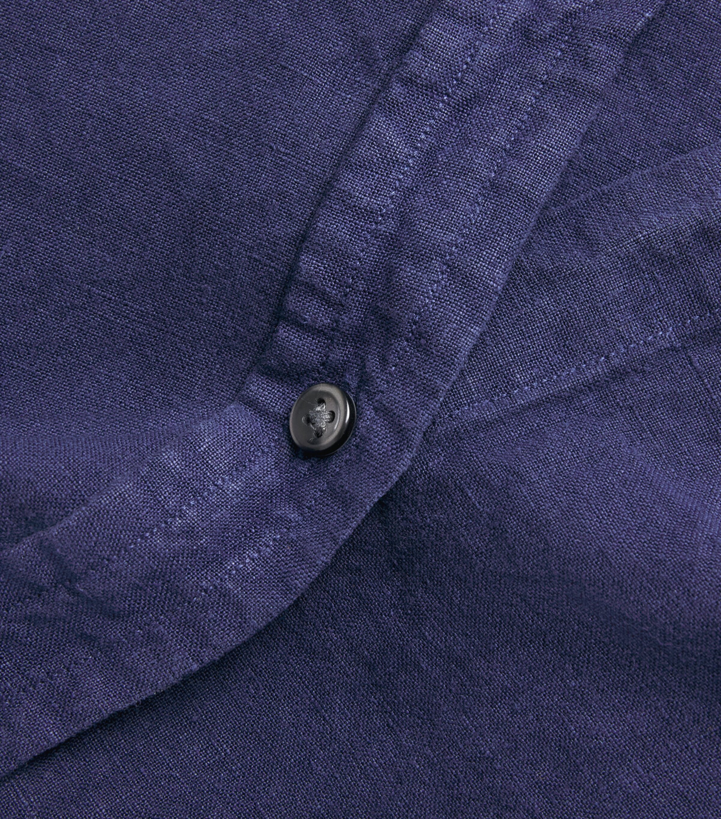 Polo Ralph Lauren Mens Linen Custom-Fit Shirt Newport Navy Image 6