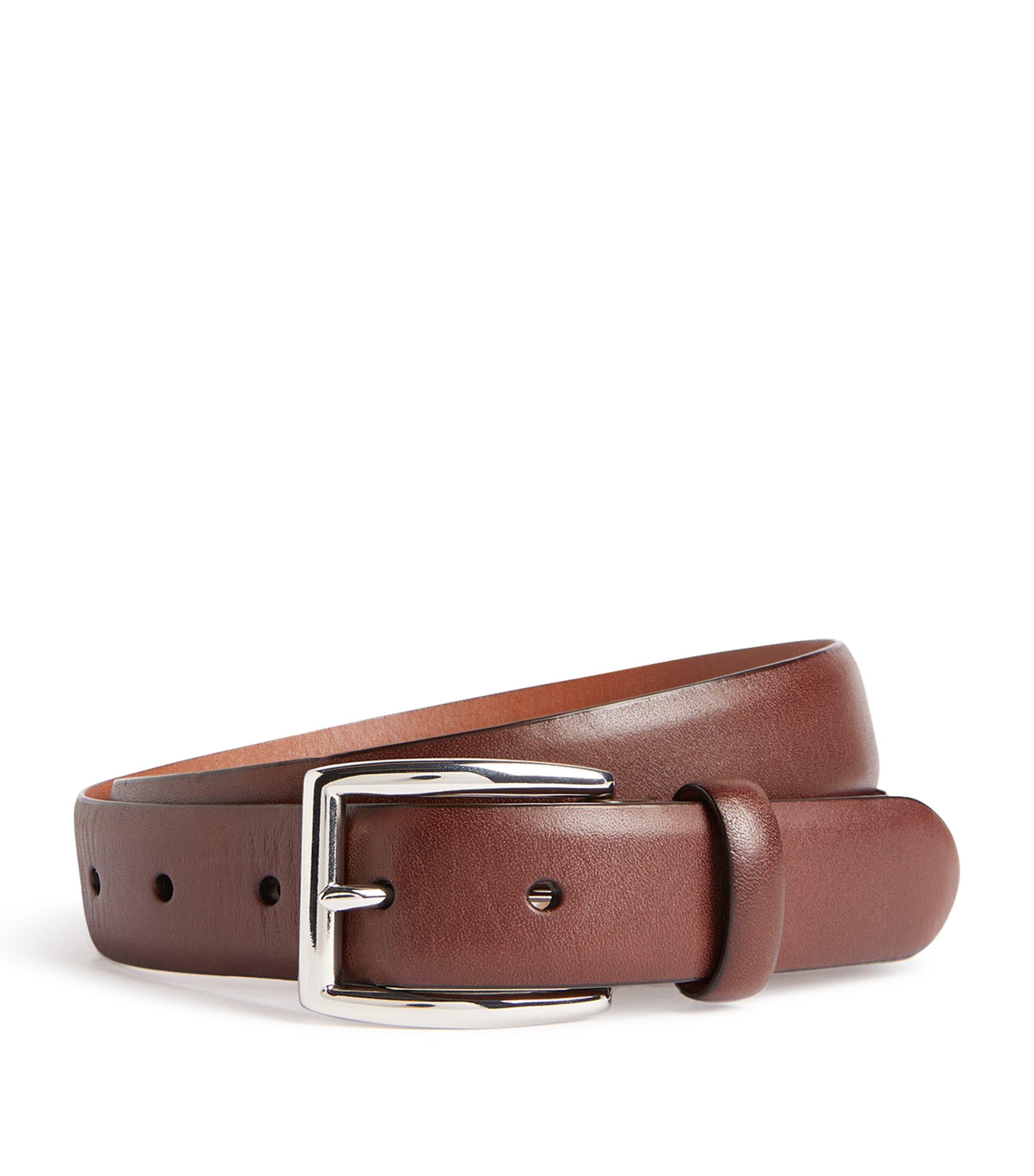 Shop Polo Ralph Lauren Leather Harness Dress Belt In Brown