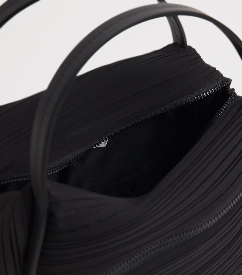 Pleats Please Issey Miyake Bias Pleats Top-Handle Bag Black Image 6