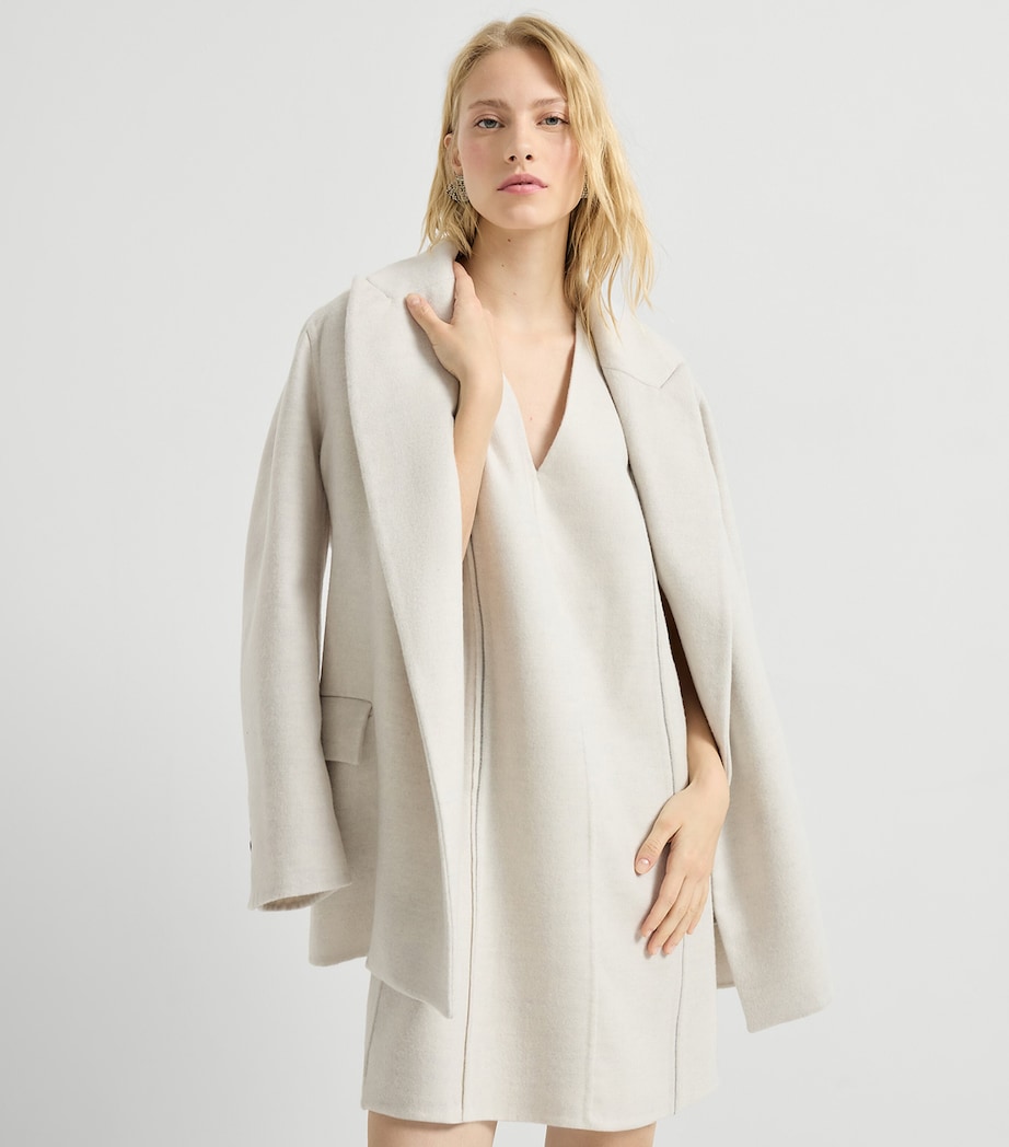 Virgin Wool Belted Blazer C6639 Image 4