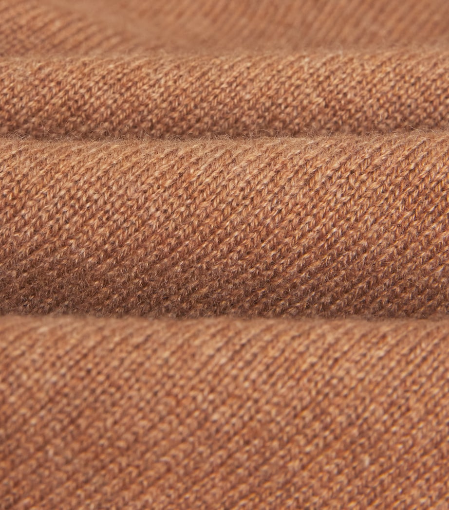 ME+EM Womens Cashmere V-Neck Sweater Vest Caramel Melange Image 6