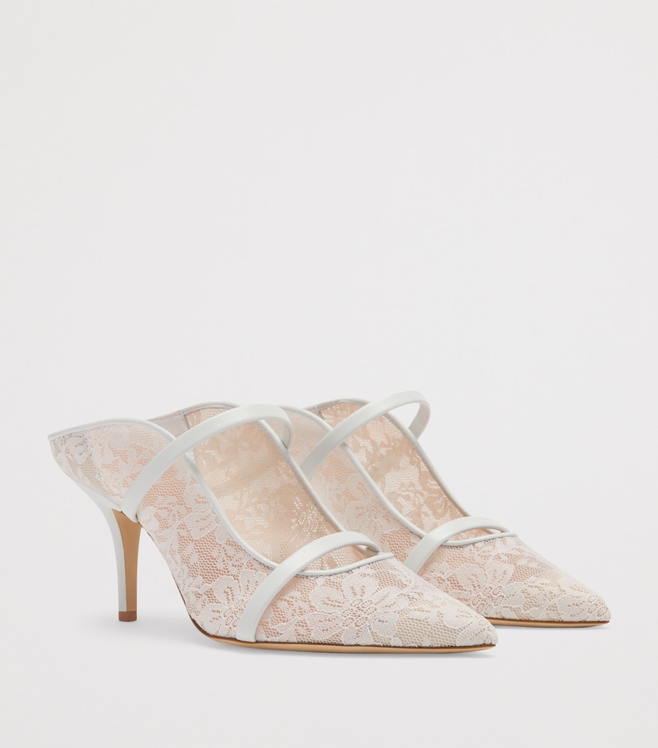 Lace Maureen Mules 70 WHITE Image 3