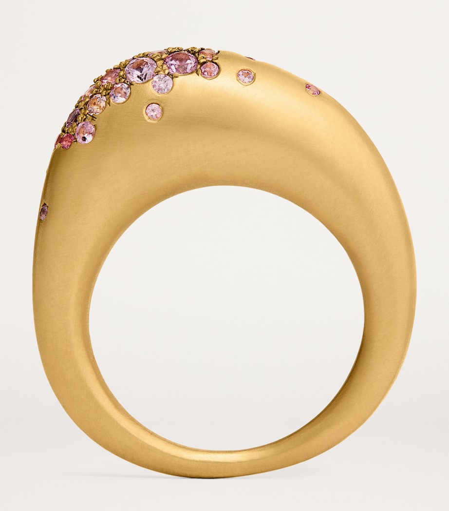 Small Yellow Gold and Pink Sapphire My Muse Urban Ring YELLOW GOLD Image 3