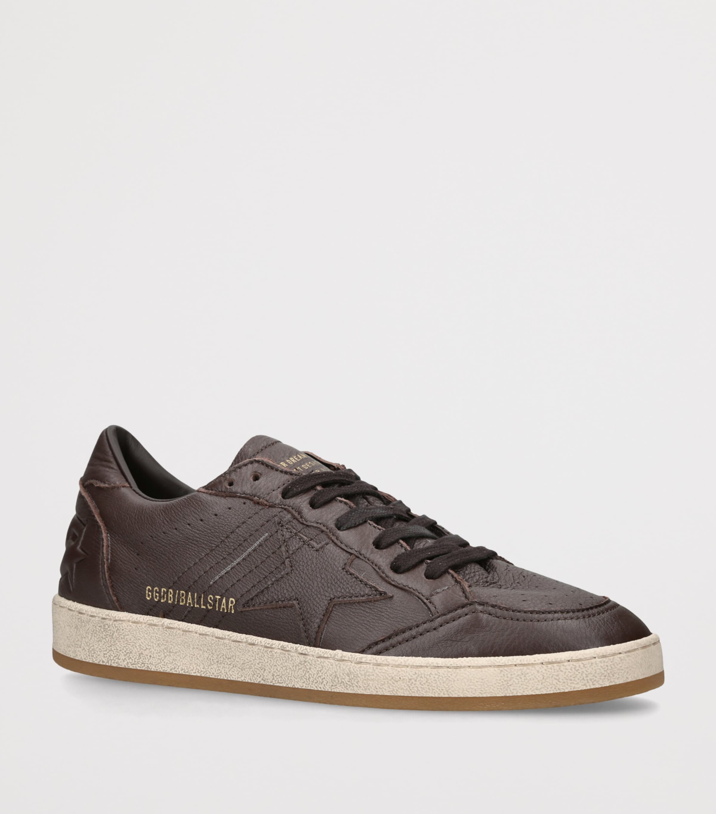 Golden Goose Leather Ball Star Sneakers Dark Brown Image 2