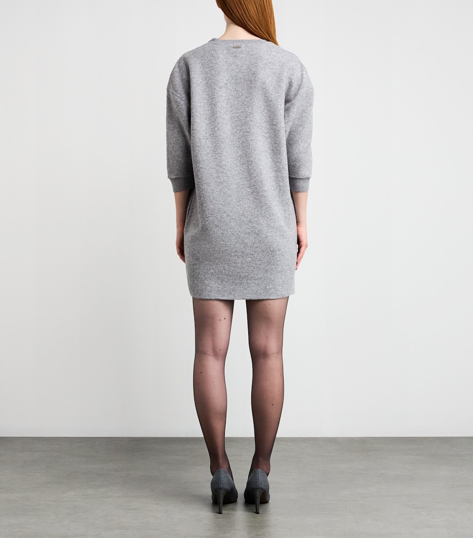 Virgin Wool-Blend Mini Dress MEDIUM GREY Image 3