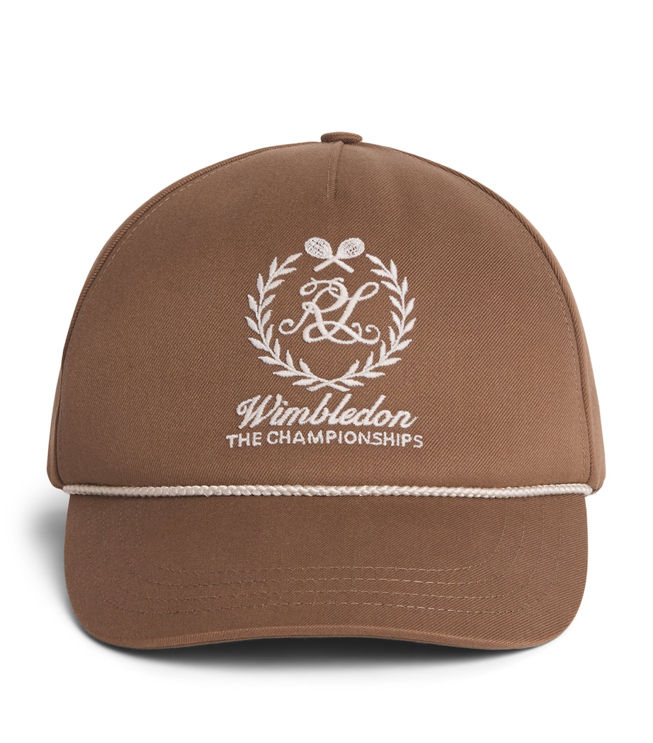 Ralph Lauren Purple Label x Wimbledon Silk Baseball Cap Soft Mocha Image 1
