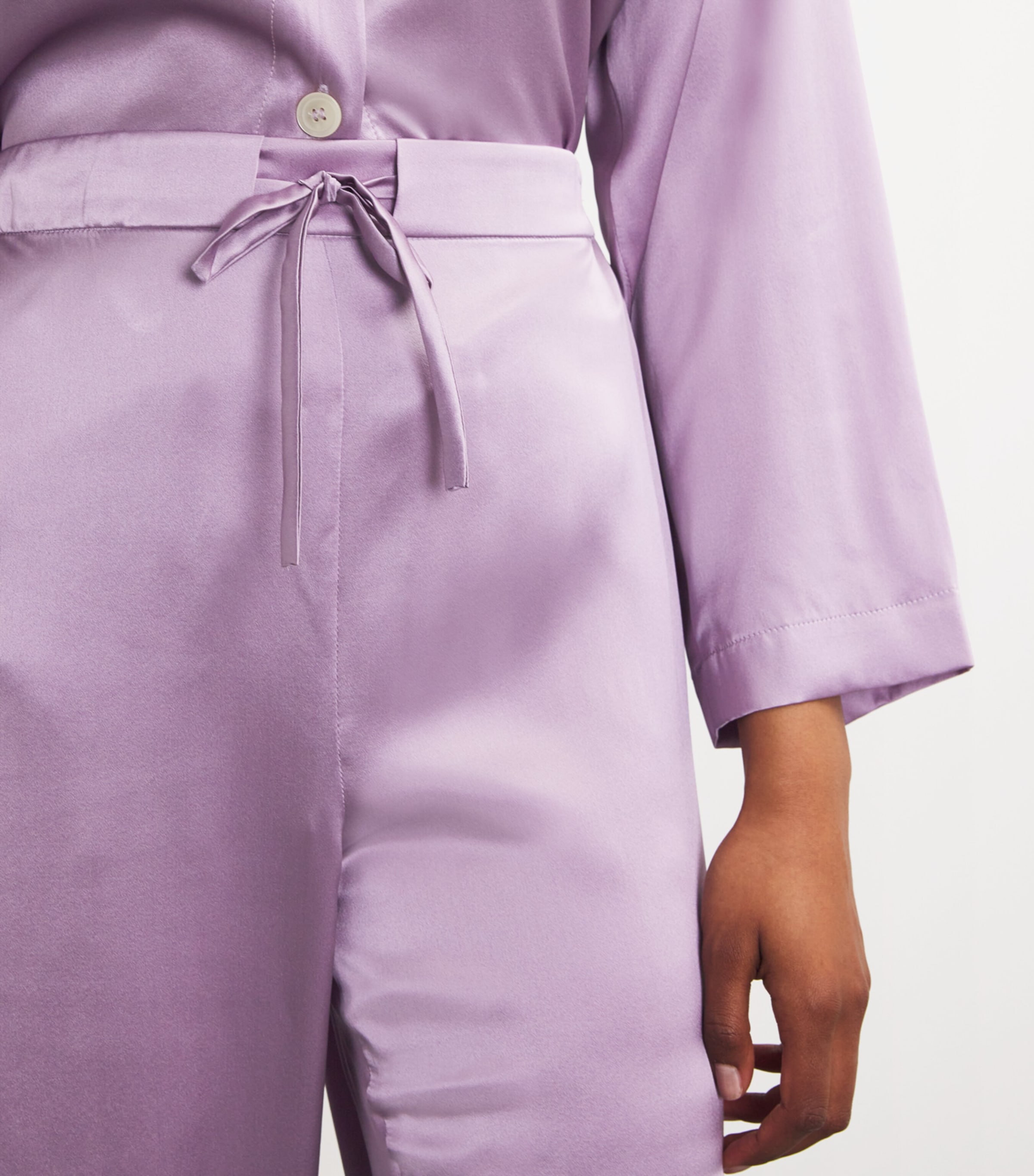 Silk Pyjamas GREY PLUM LILAC Image 6