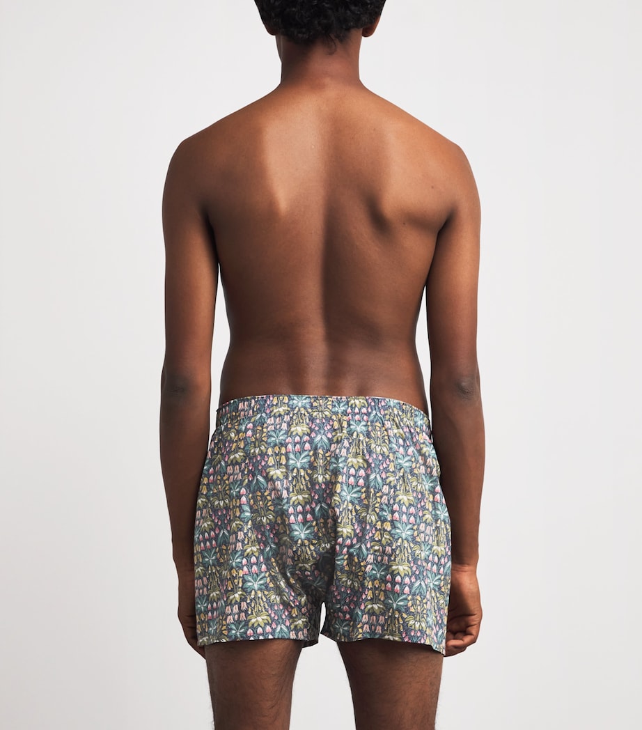 Cotton Tropical Floral Boxer Shorts BUWK-TROP NAV FLORAL Image 3