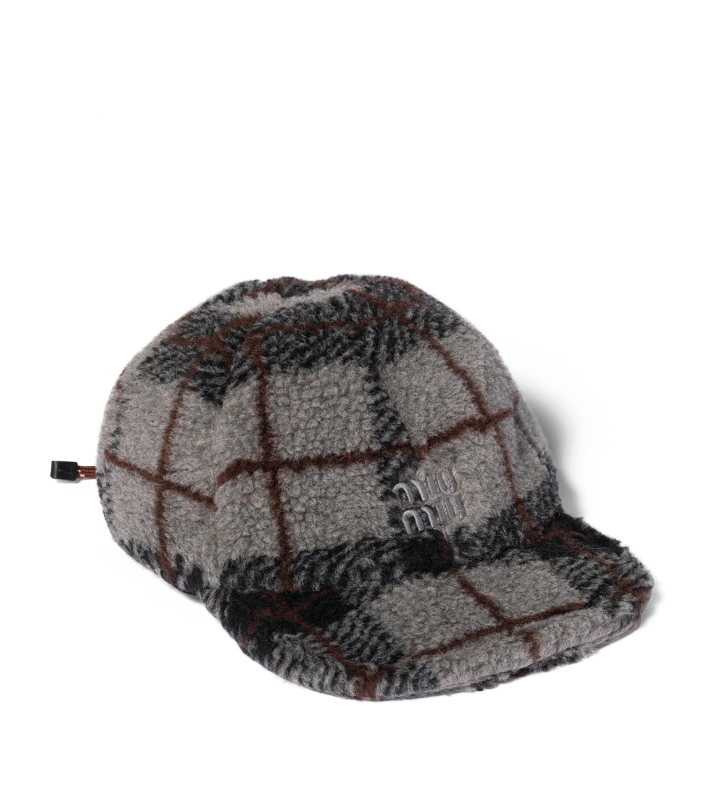 Fleece Check Baseball Cap F0I54 Image 1