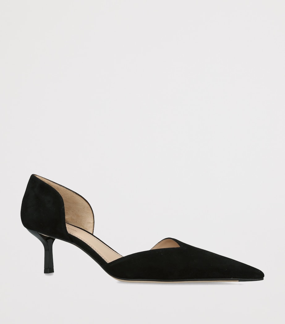 Victoria Beckham Suede D'Orsay Pumps 55 Black Image 3